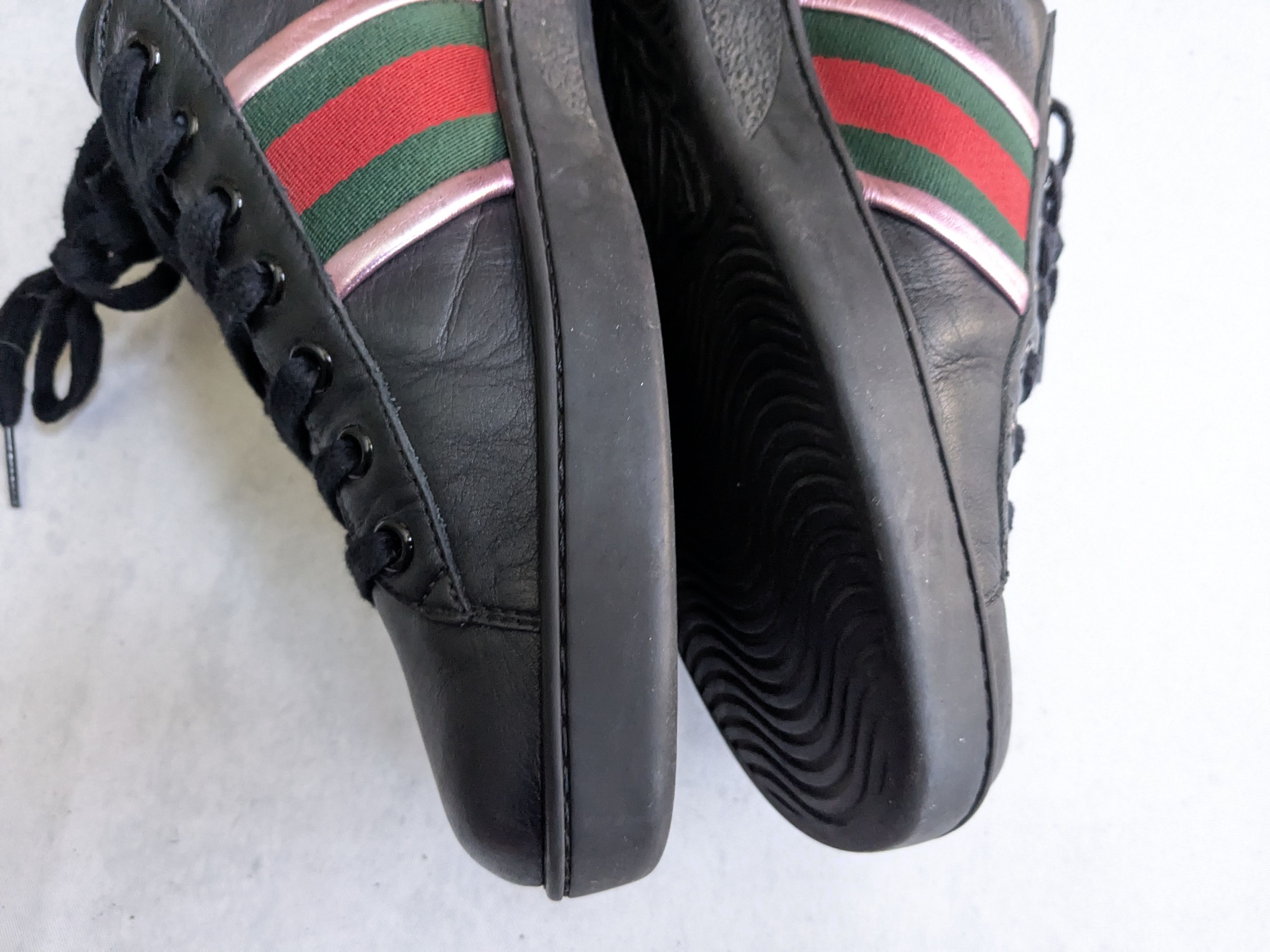 Gucci Gucci Ace Sneakers Black Flames 9 Leather Size US 9 / EU 42 - 10 Thumbnail