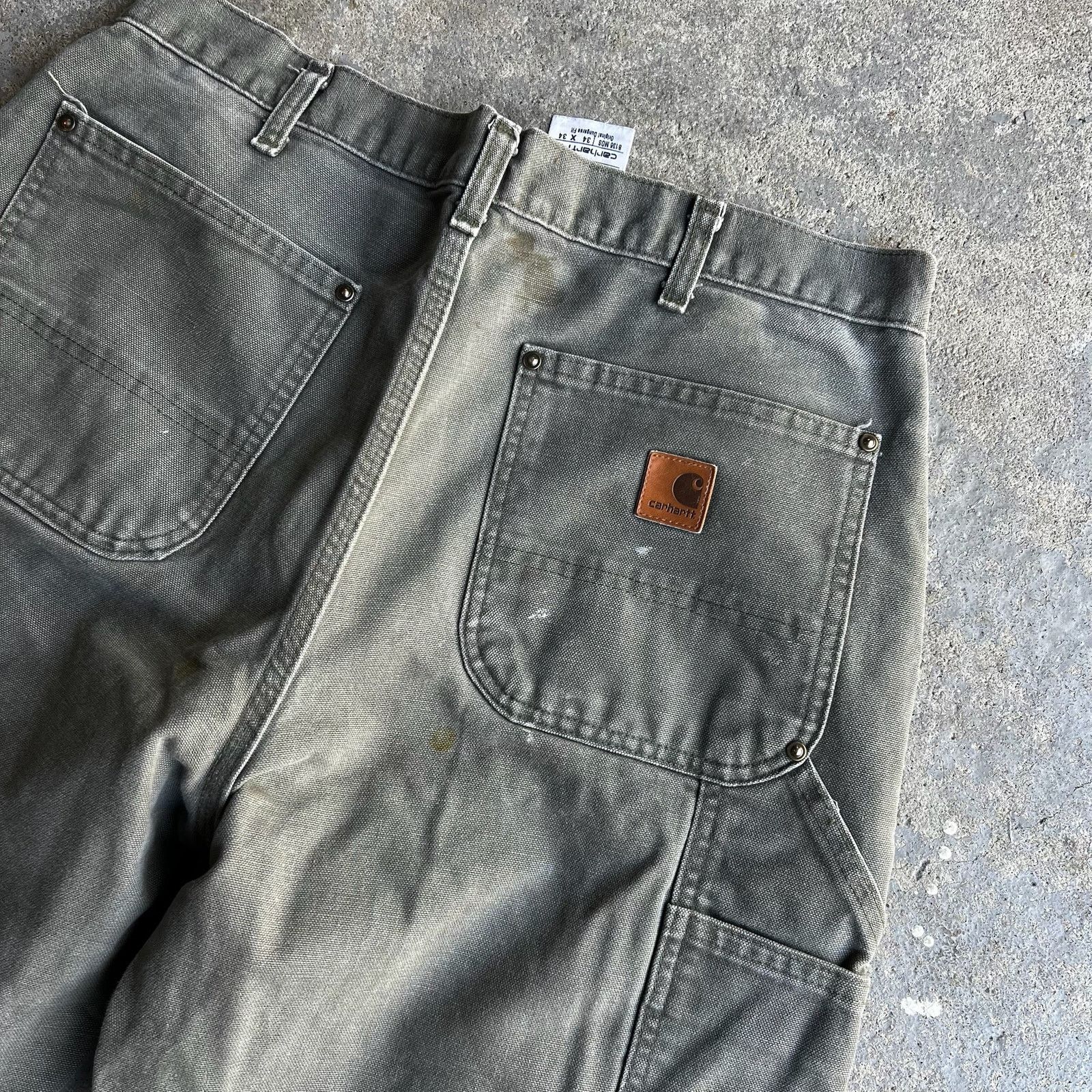 Carhartt × Vintage Carhartt green double knee work wear carpenter pants Size US 32 / EU 48 - 7 Thumbnail