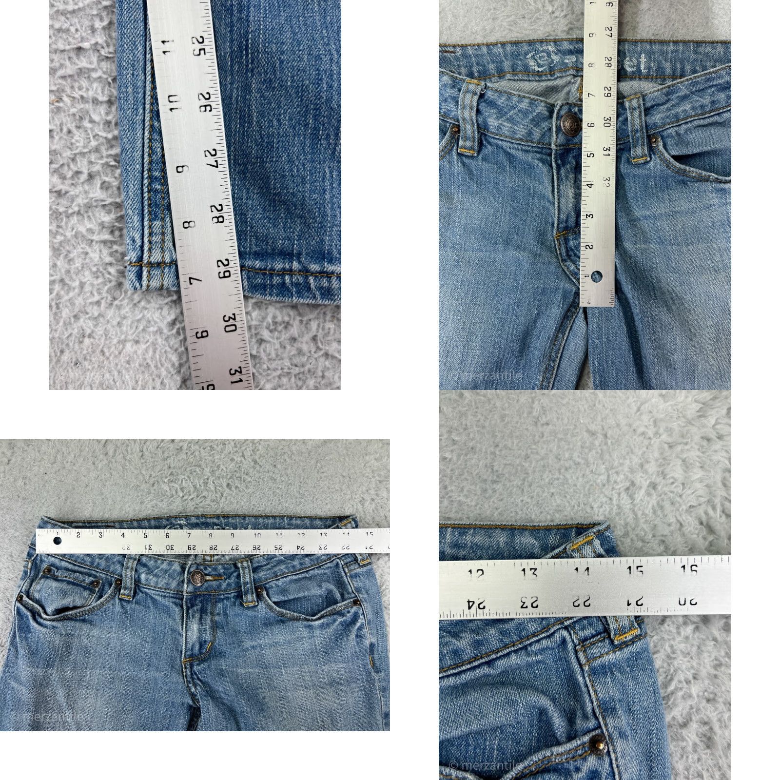 Vintage Bullhead Jeans Women 5 Blue Denim Straight Leg 5-Pocket Stretch Size 27" / US 4 / IT 40 - 9 Thumbnail