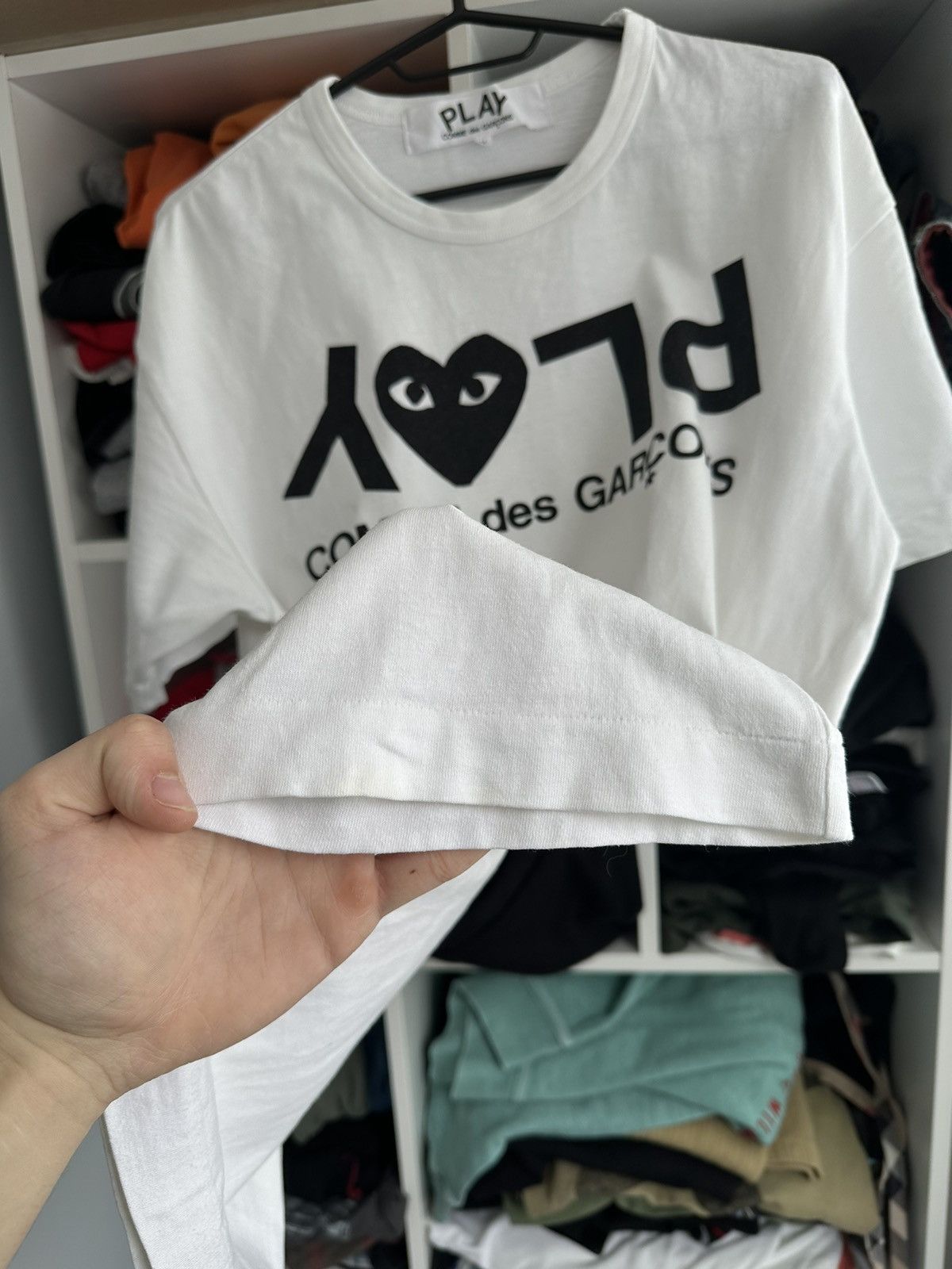 Comme des Garcons 🔥VINTAGE COMME DES GARCONS REVERSE LOGO HEART T SHIRT🔥 Size US L / EU 52-54 / 3 - 6 Thumbnail