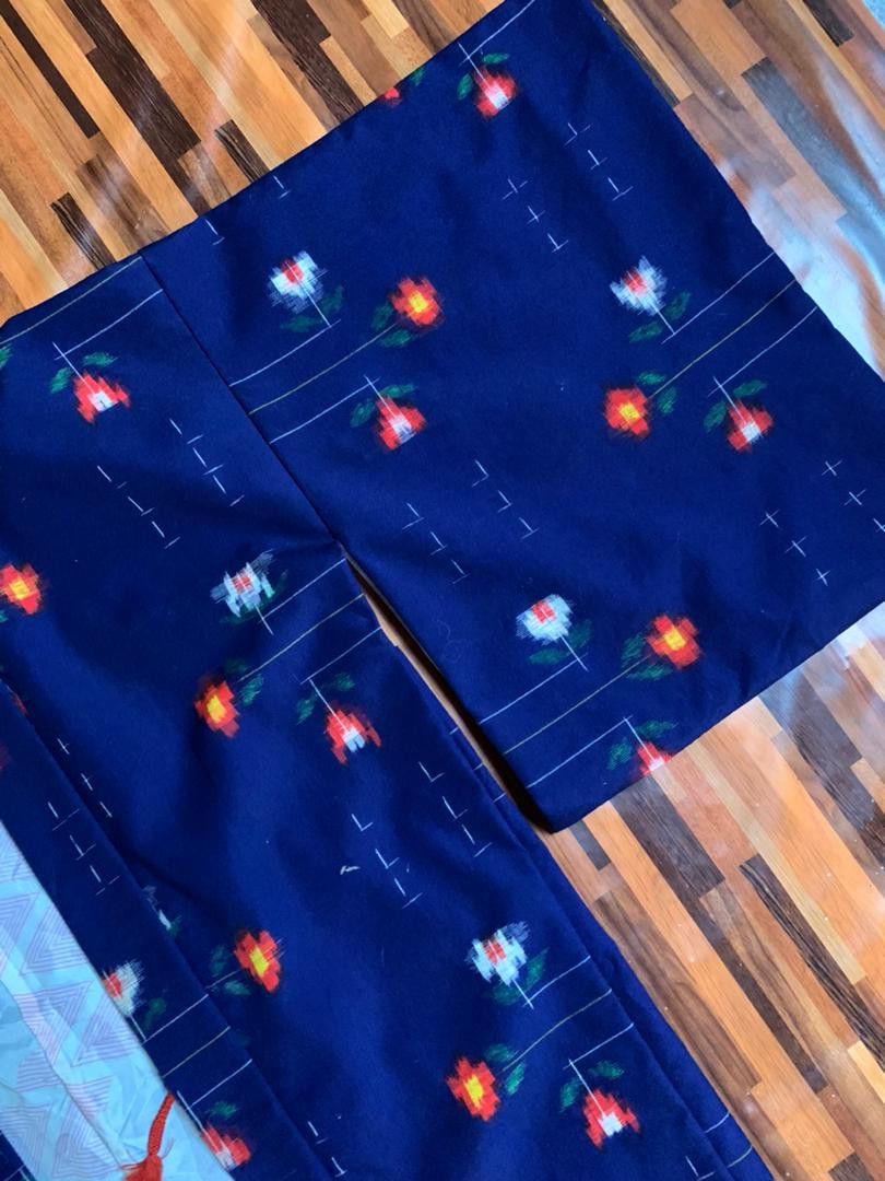 Vintage p6 VINTAGE blue KIMONO ABSTRACT PATTERN SMALL JAPAN Size US L / EU 52-54 / 3 - 2 Thumbnail
