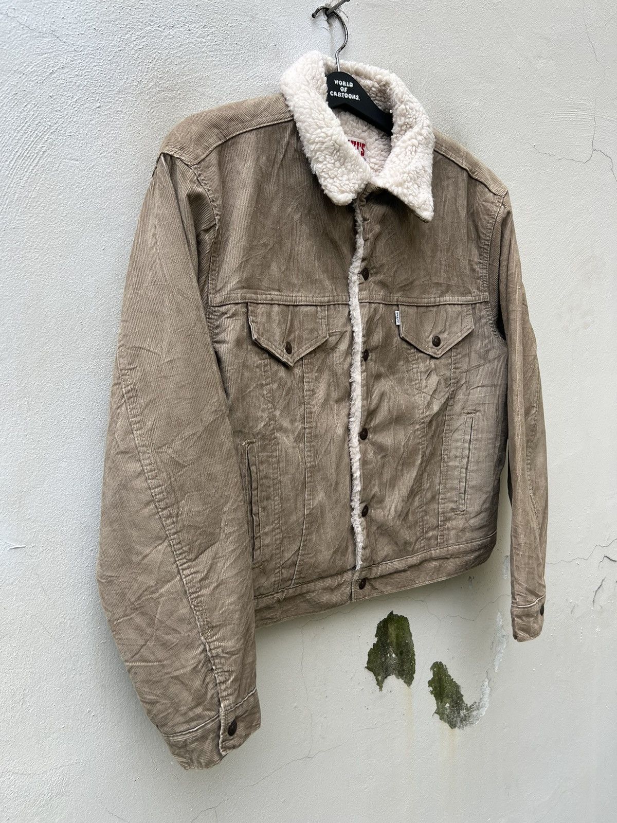 Levi's Vintage 80s Levi’s Sherpa Lined Corduroy Trucker Jacket Size US XL / EU 56 / 4 - 11 Thumbnail