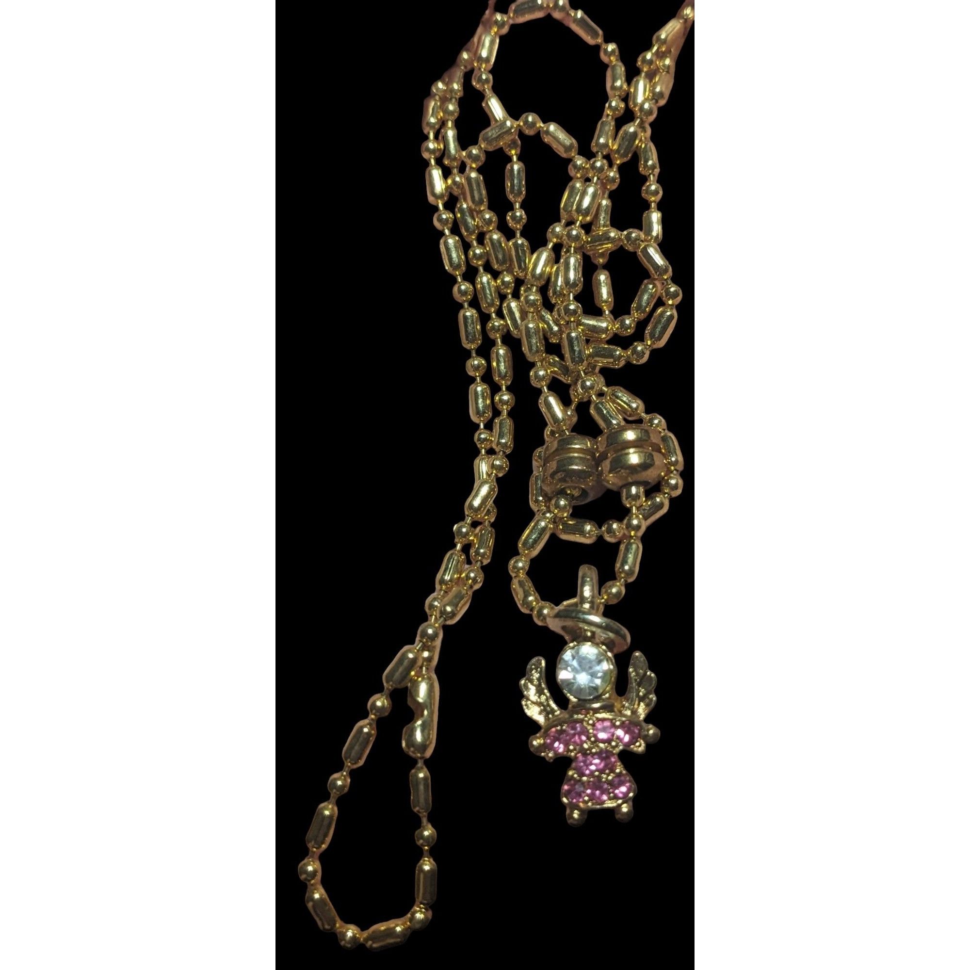 Other Vintage USA KLS Pink Angel Pendant Necklace Size ONE SIZE - 3 Thumbnail