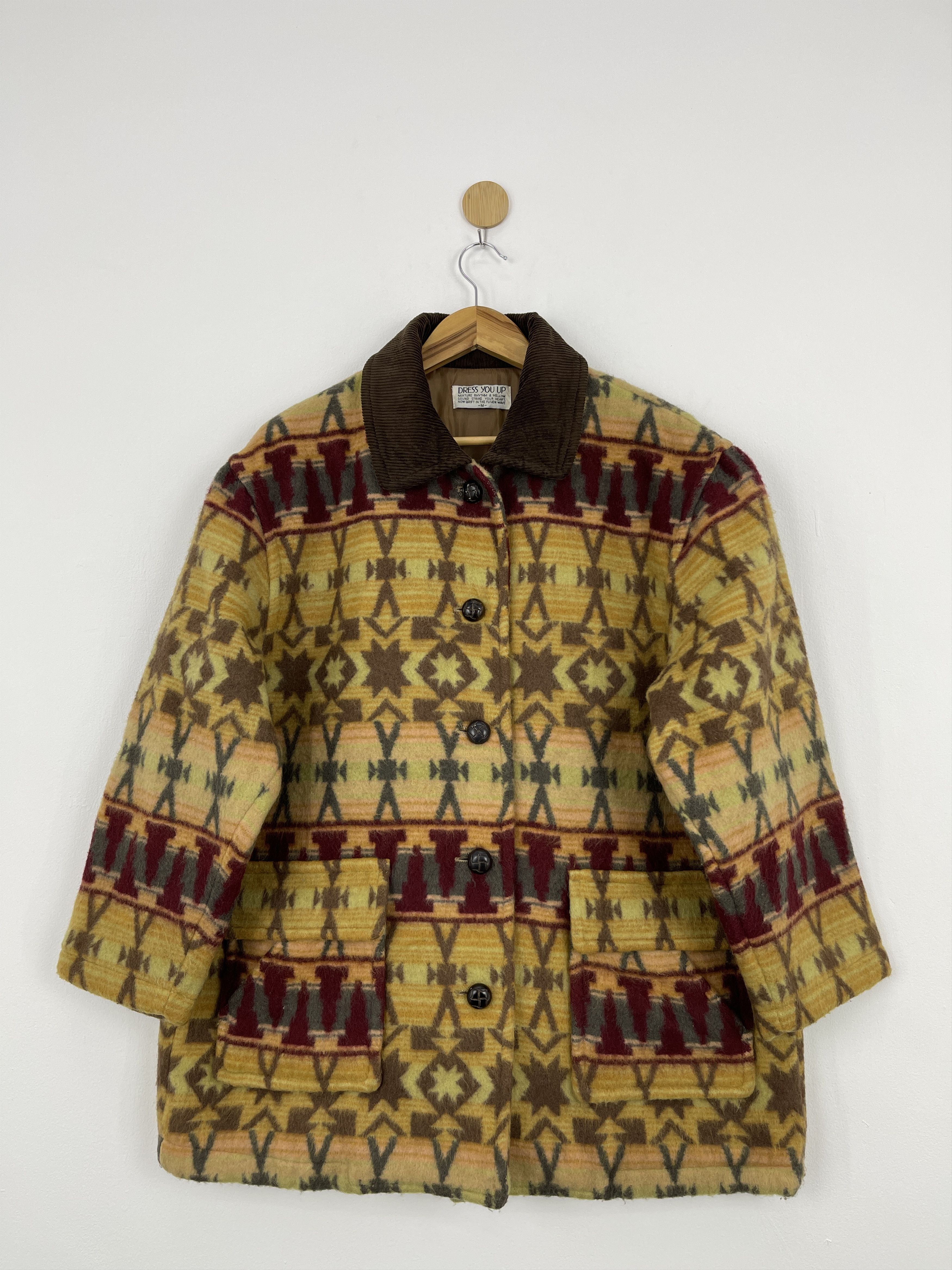 Japanese Brand Vintage Japanese Brand Navajo Button Up Wool Jacket JA0042 Size US M / EU 48-50 / 2 - 1 Thumbnail