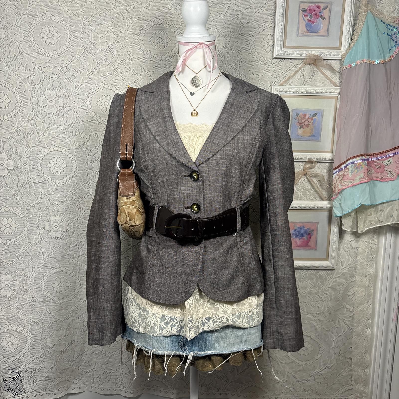 Other vintage office siren fitted blazer top Size XL / US 12-14 / IT 48-50 - 2 Thumbnail