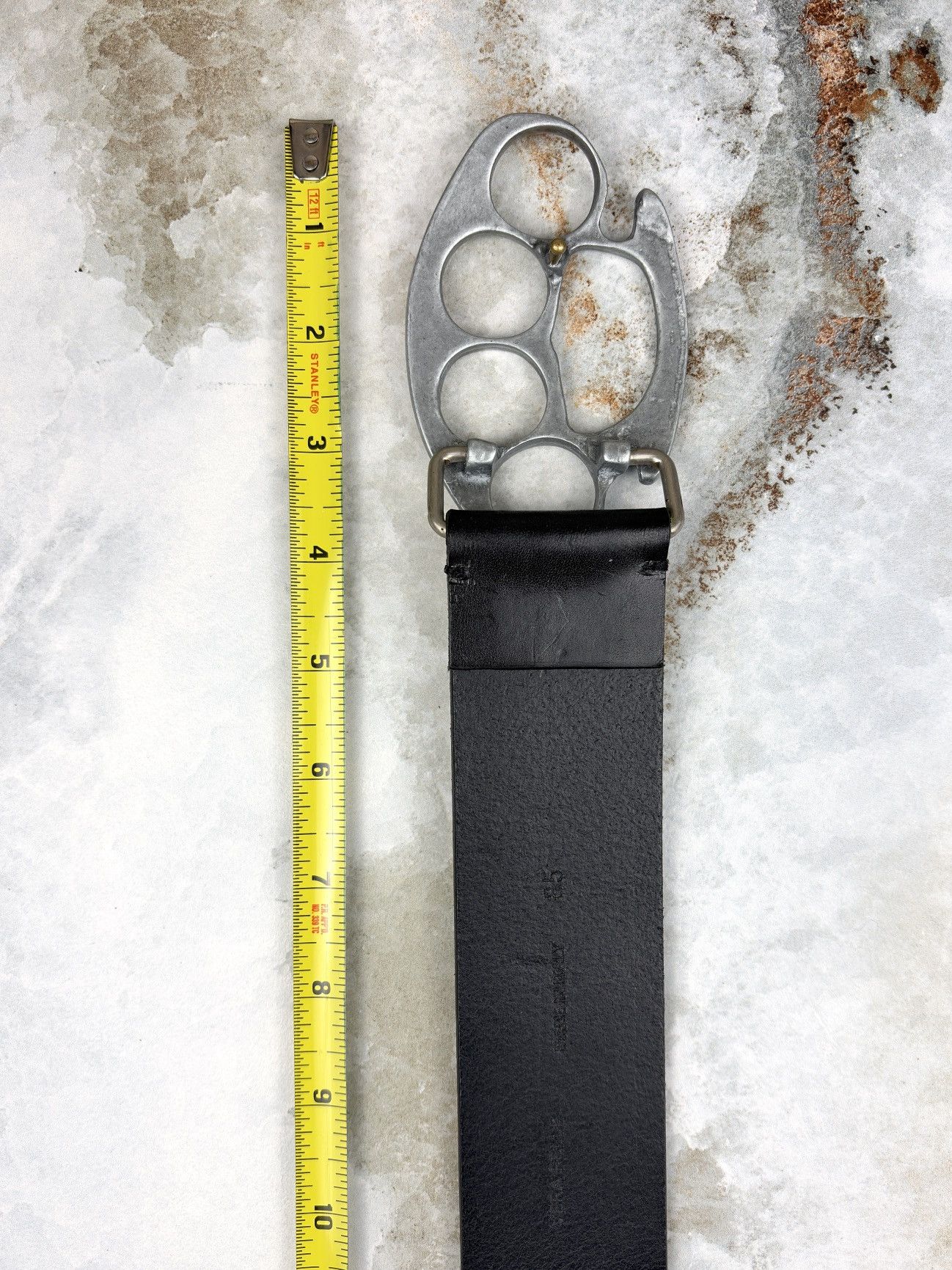 Maison Margiela AW07 Maison Margiela Brass Knuckle Duster Leather Belt Size ONE SIZE - 9 Thumbnail