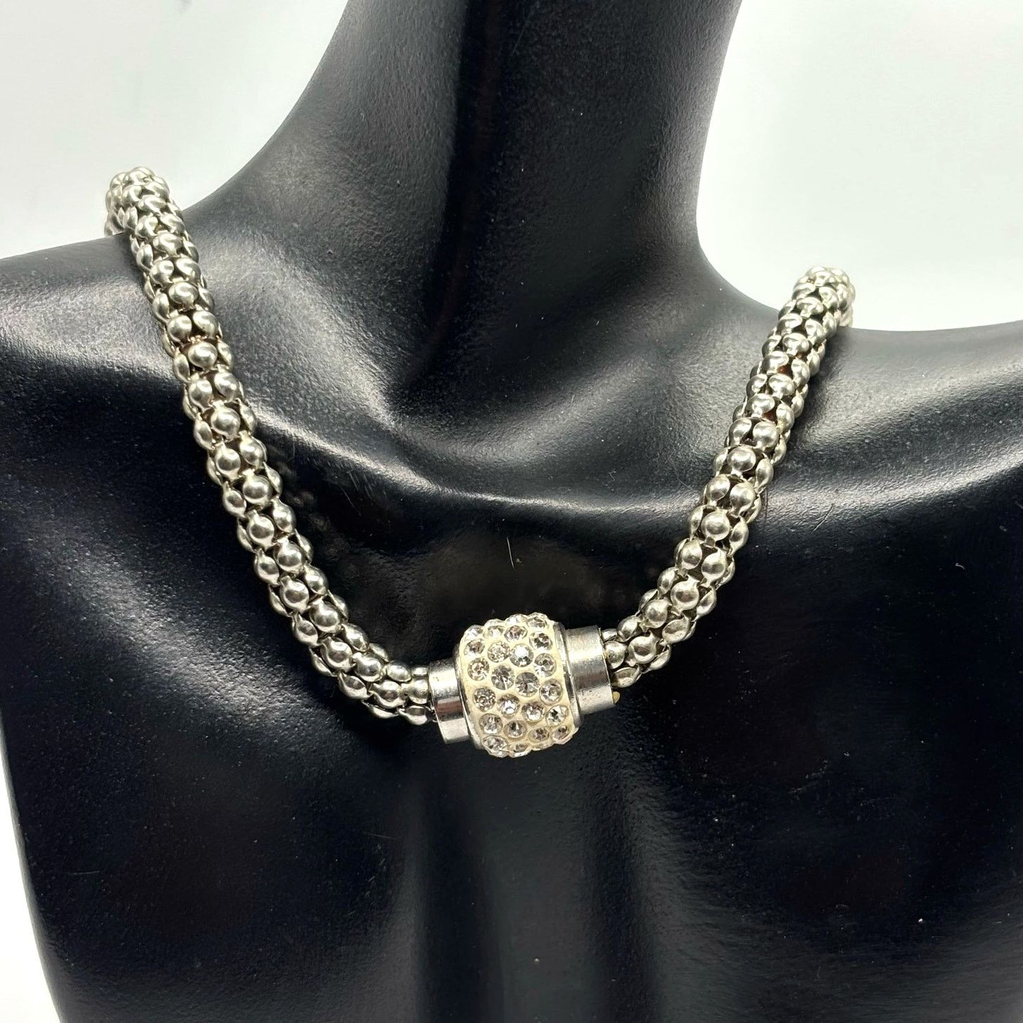 Other Silver Crystal Ball Necklace Size ONE SIZE - 1 Thumbnail
