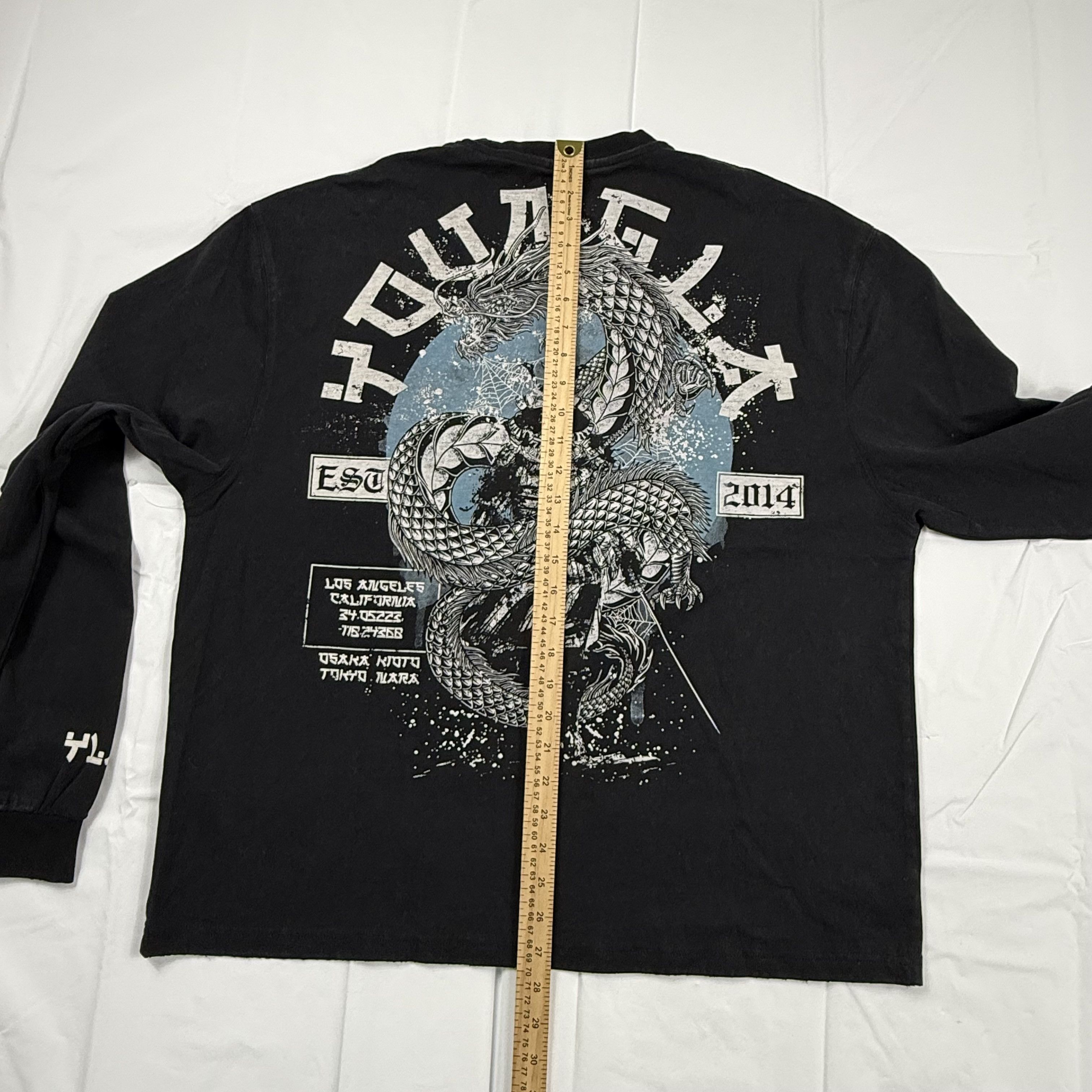 YoungLA YoungLA Dragon Samurai Skull Graphic Long Sleeve Shirt Size US L / EU 52-54 / 3 - 9 Thumbnail