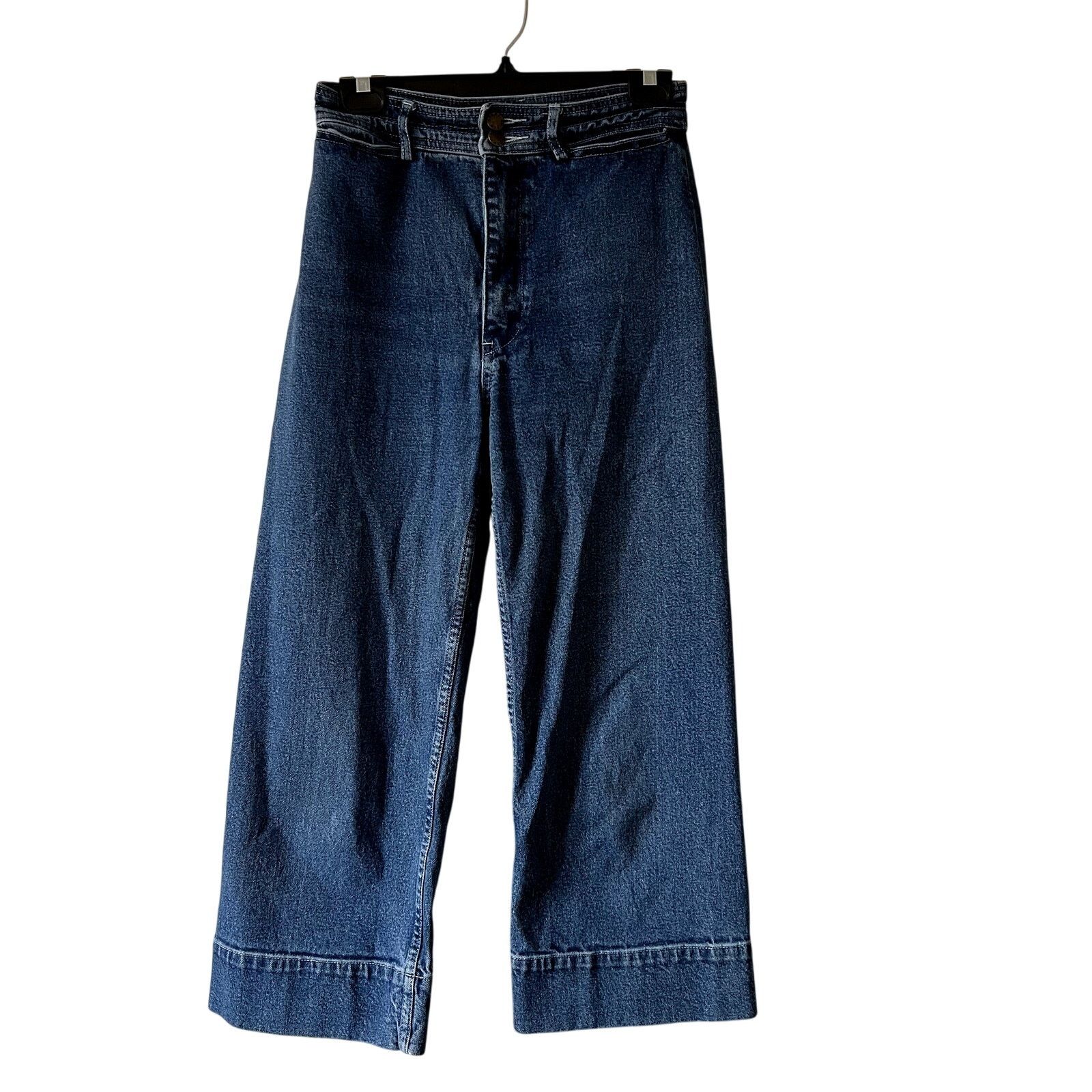 Apiece Apart Apiece Apart Merida Wide Leg Cropped Jeans Blue Denim Size 26" / US 2 / IT 38 - 4 Thumbnail