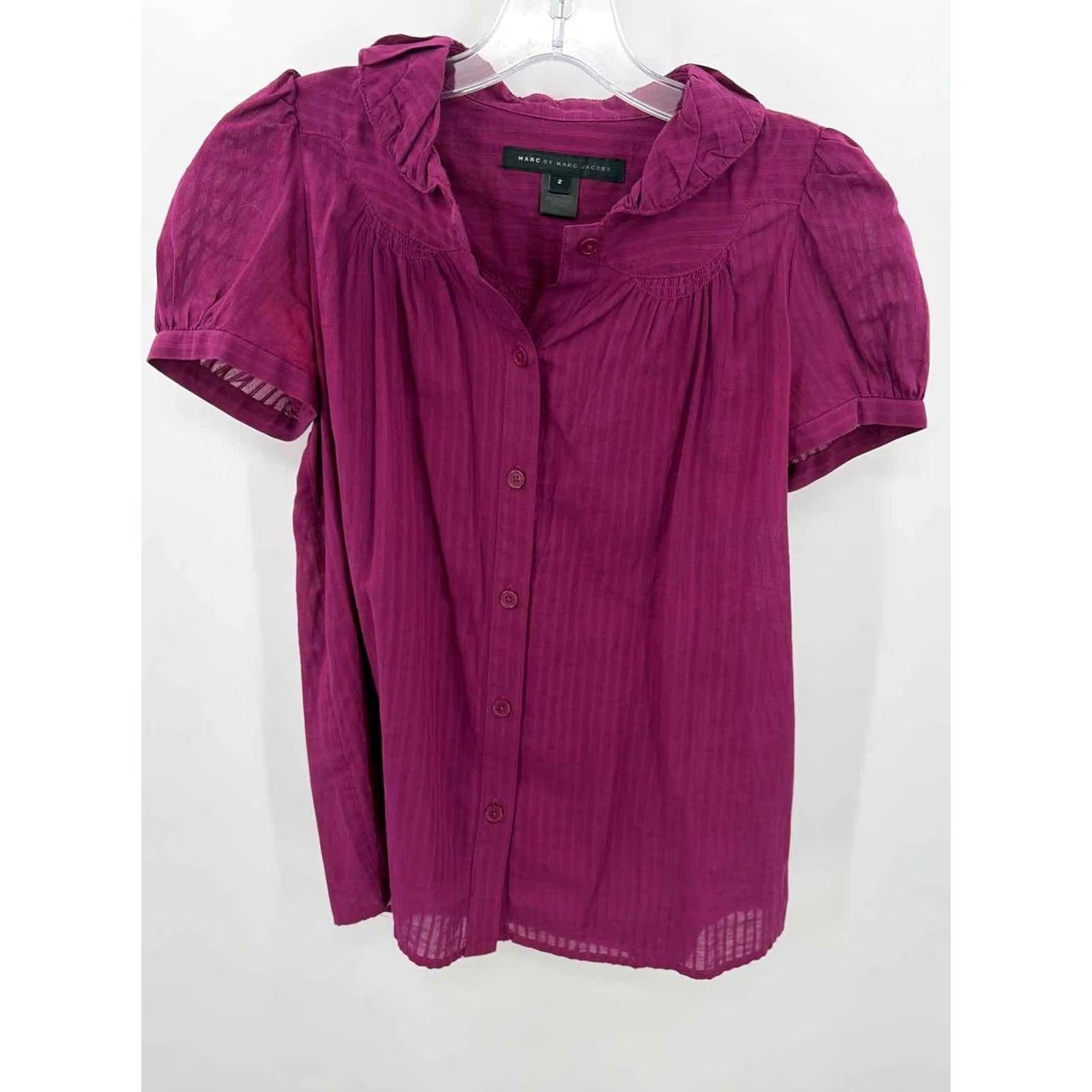 Marc by Marc Jacobs Marc By Marc Jacobs Button Down Purple Size 2 Regular Sh irt Size XS / US 0-2 / IT 36-38 - 2 Thumbnail