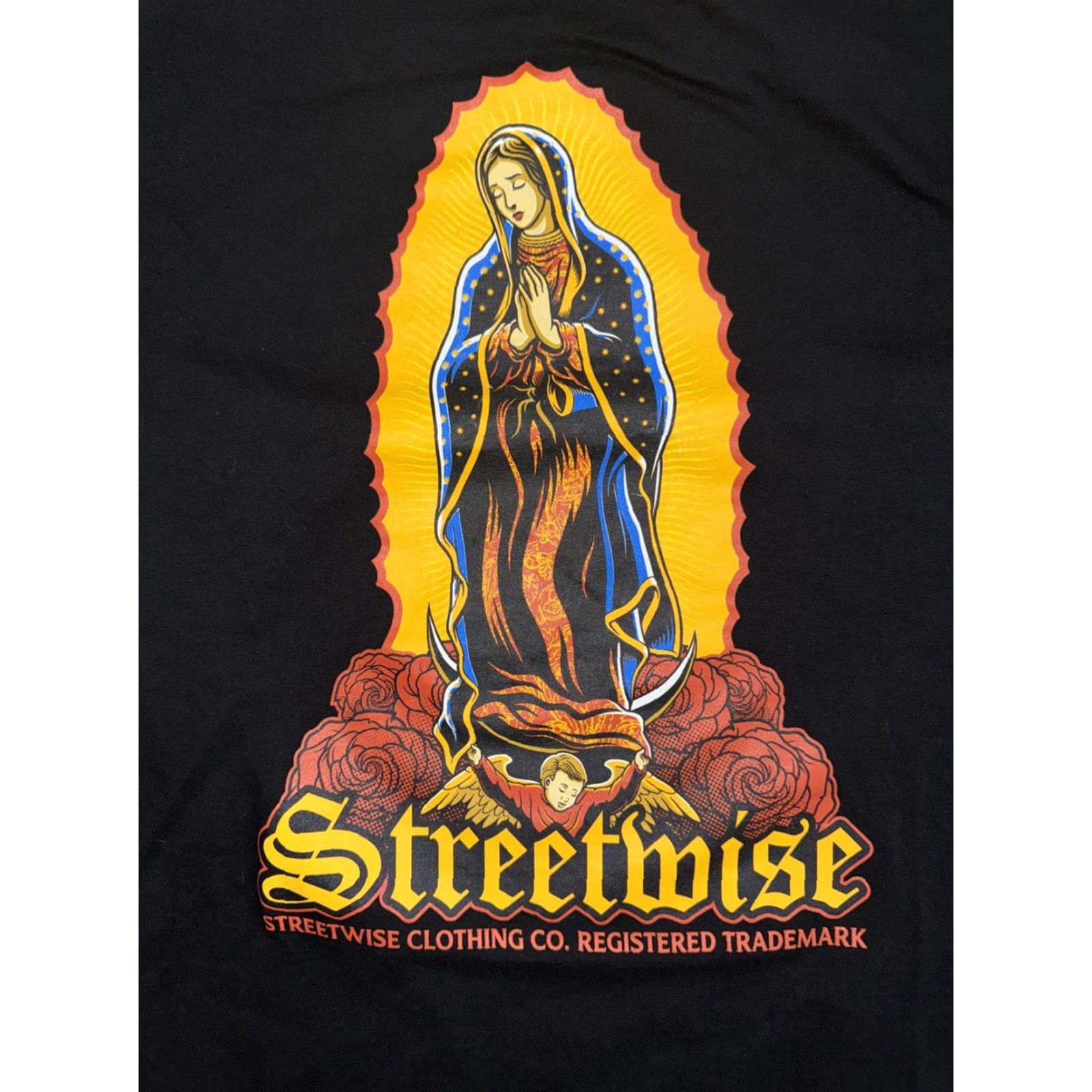 Vintage Streetwise Our Lady of Guadalupe Graphic T-Shirt Black M Mens Crew Neck Short Sleeve Graphic Print 2000s Streetwear Chicano Vintage No Size US M / EU 48-50 / 2 - 2 Thumbnail