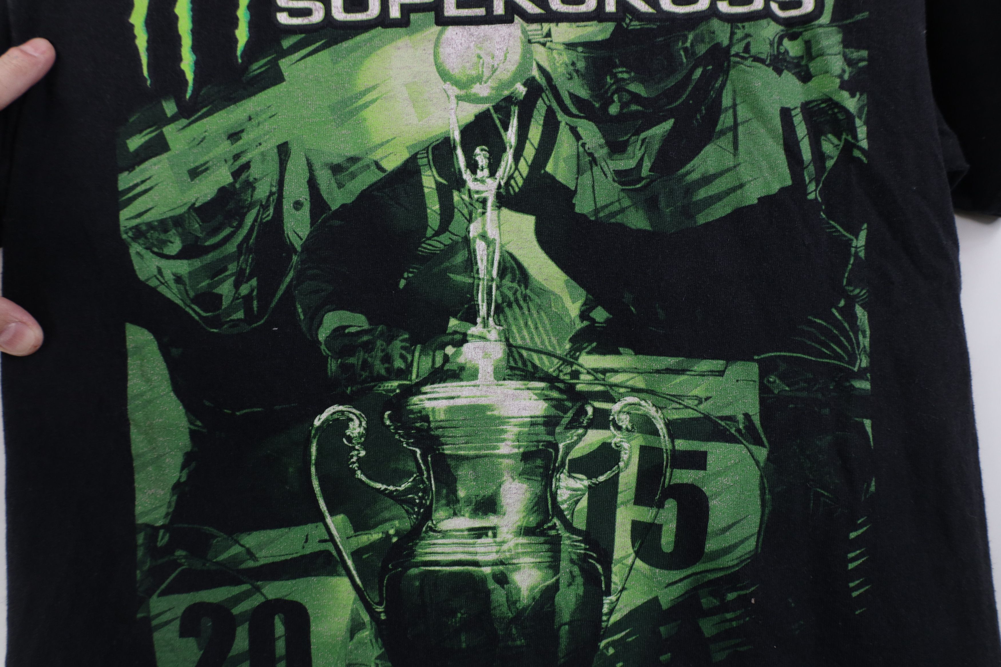 Vintage Energy Supercross Motorcycle Racing T-Shirt Black