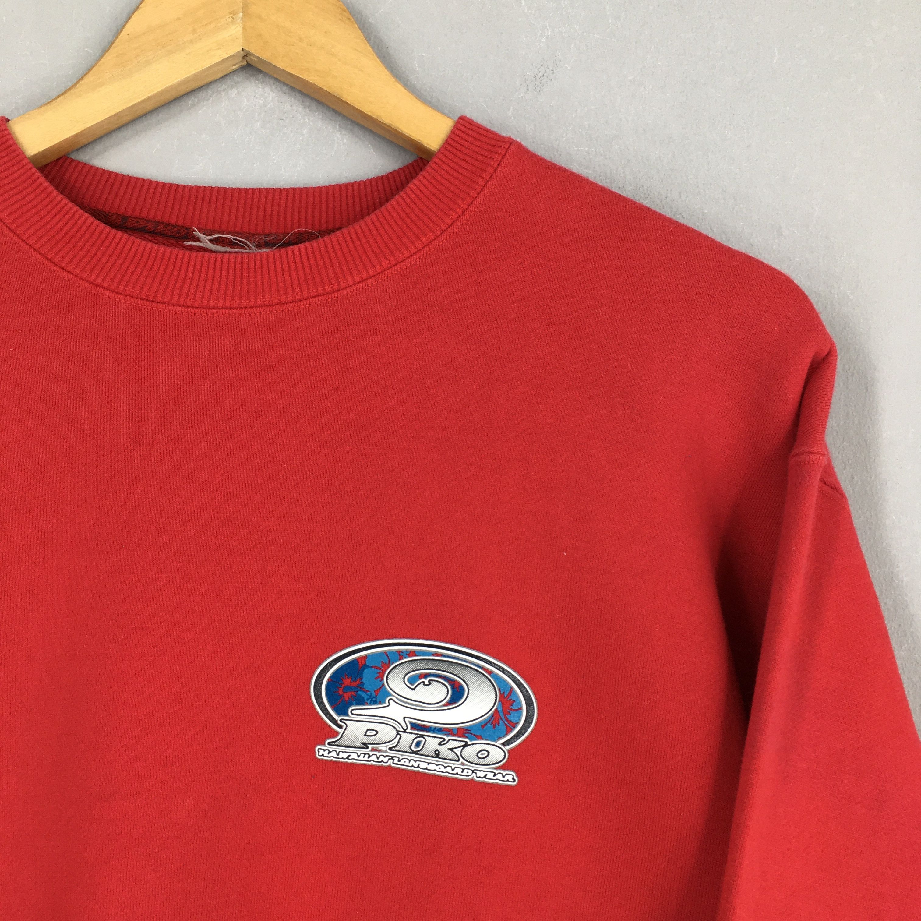 Vintage Vintage Piko Surf Red Sweatshirt Medium Size US M / EU 48-50 / 2 - 4 Thumbnail