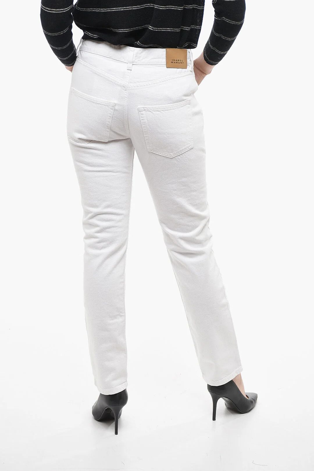 Isabel Marant og1mm0326 Slim Fit Jeans in White Size 28" / US 6 / IT 42 - 2 Thumbnail