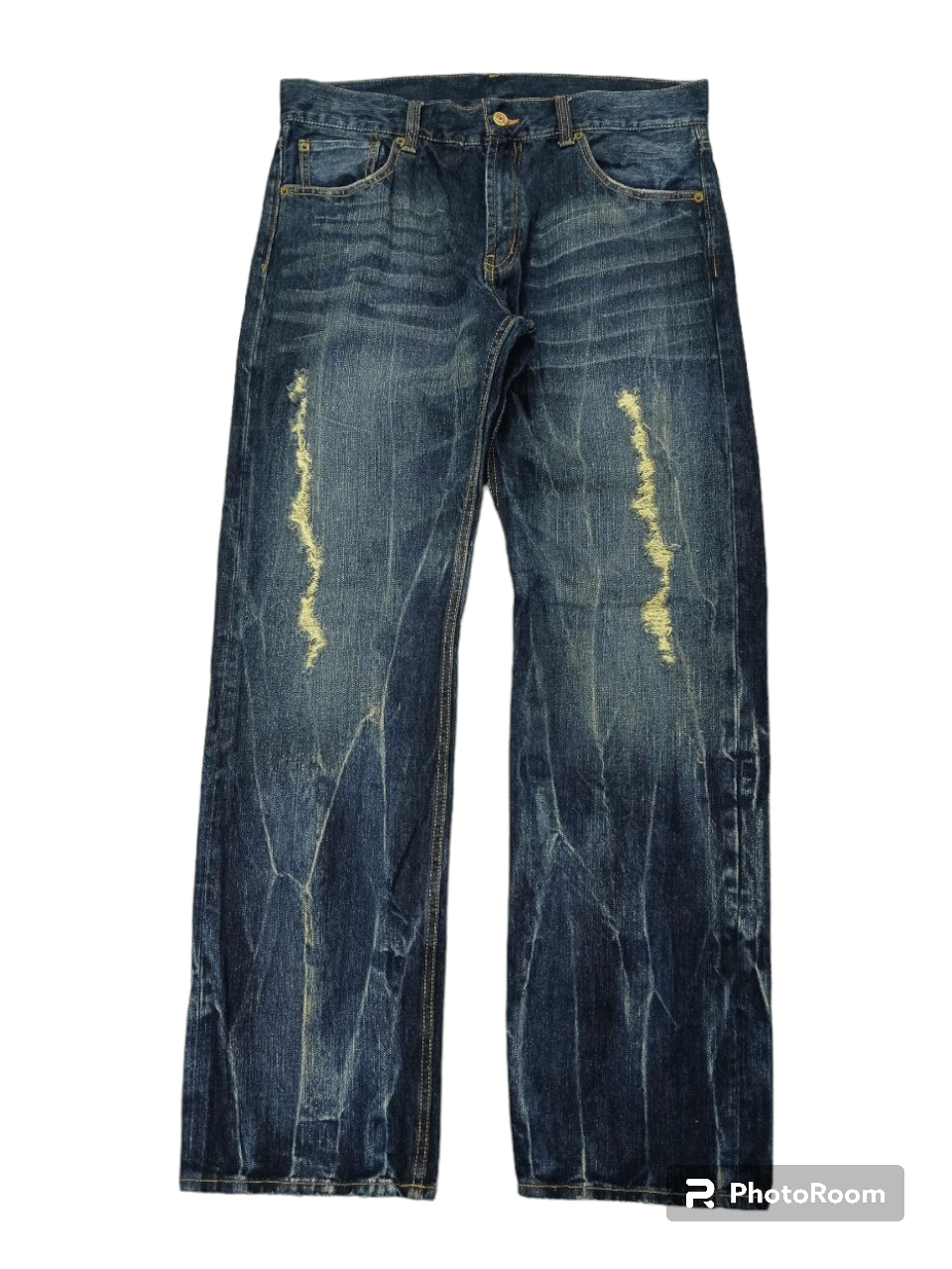 If Six Was Nine × Vintage SICK RIPED UNBRANDED DENIM PANTS Size US 33 - 1 Thumbnail