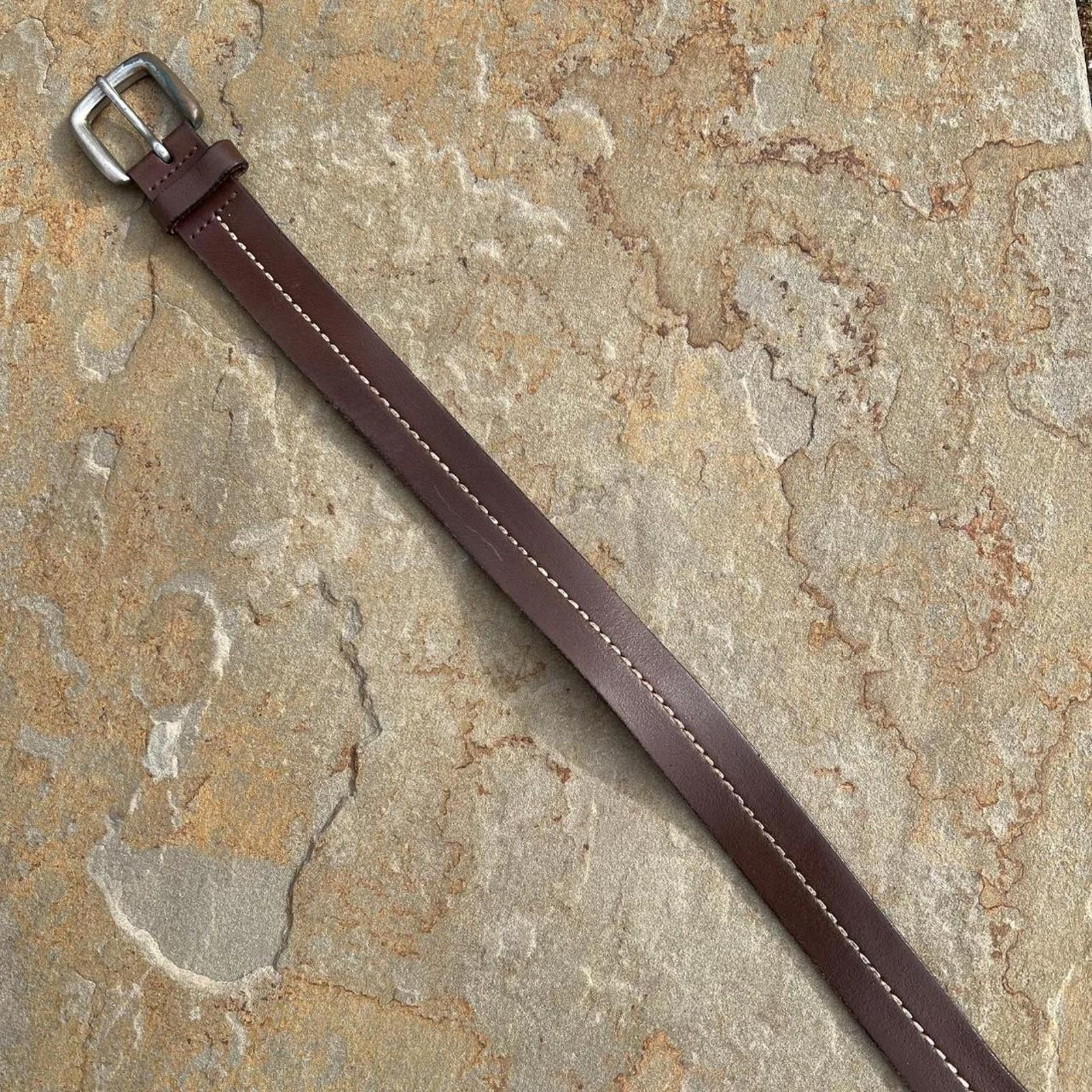 Banana Republic Y2K 2010 Dark Brown Italian Leather Belt Made in Italy Size ONE SIZE - 3 Thumbnail