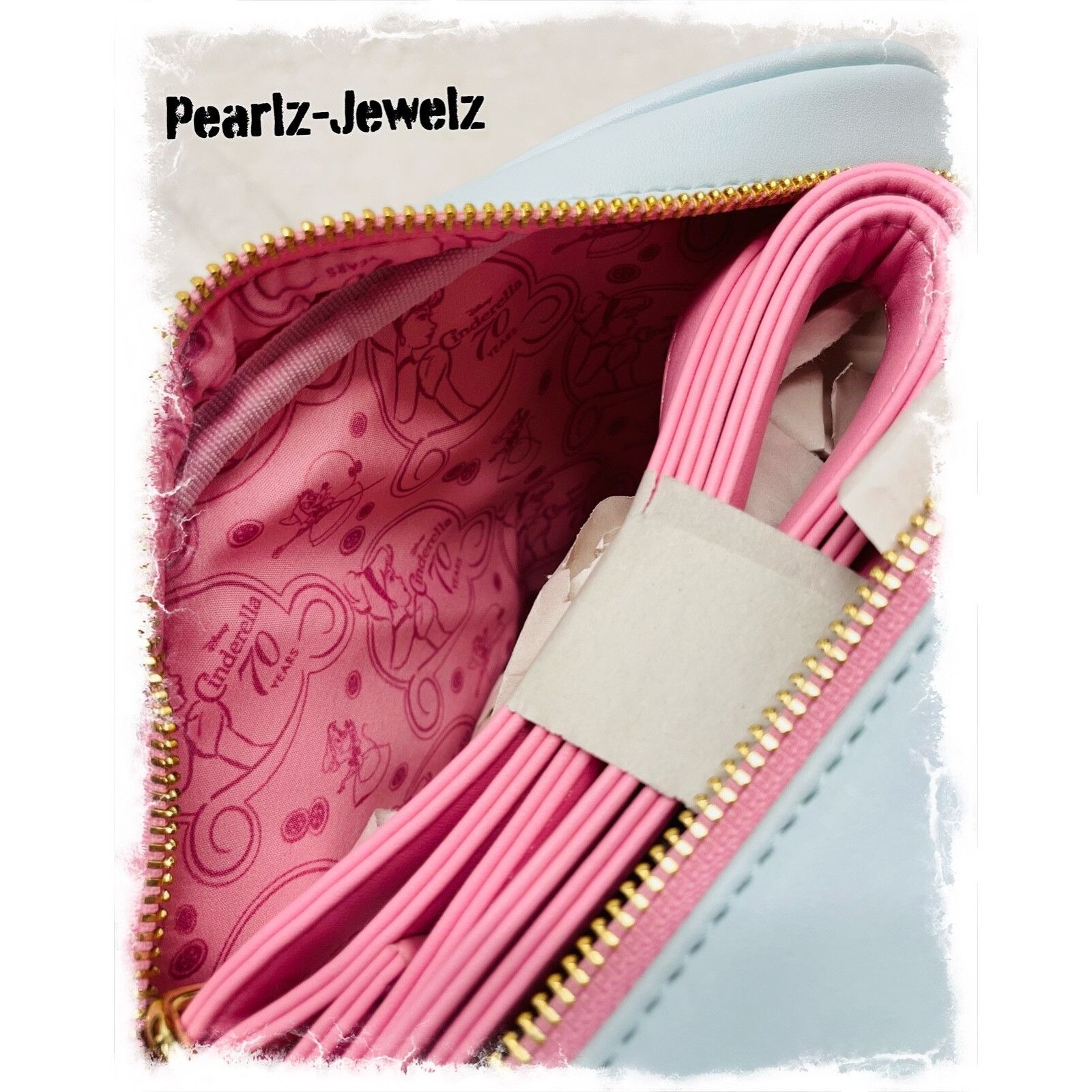 Disney Loungefly Disney Princess Cinderella Pearl Handbag Purse Cro Size ONE SIZE - 3 Thumbnail