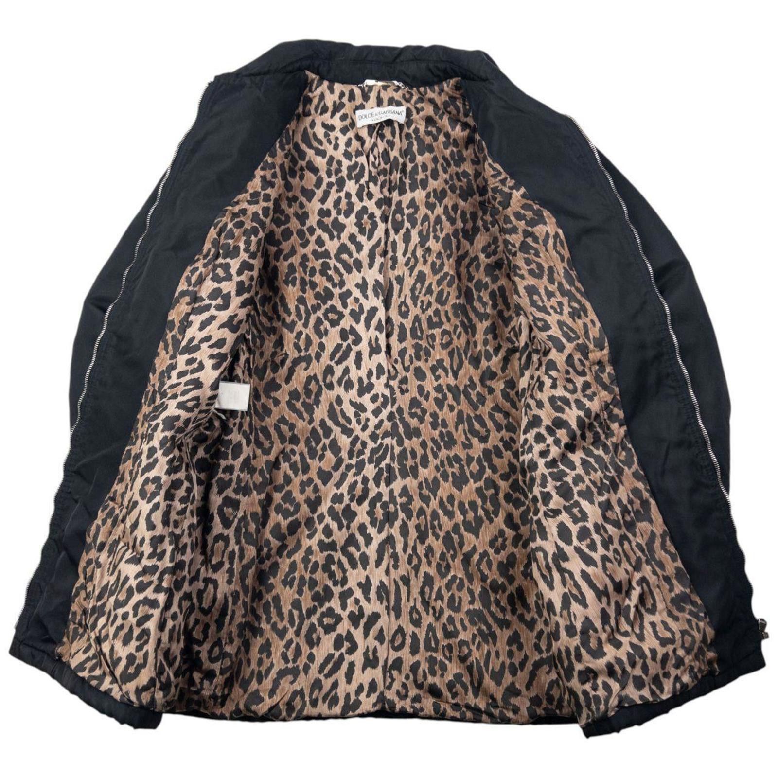 Dolce & Gabbana Vintage 2000s Dolce & Gabbana Leopard Print Lined Jacket L Size L / US 10 / IT 46 - 2 Thumbnail