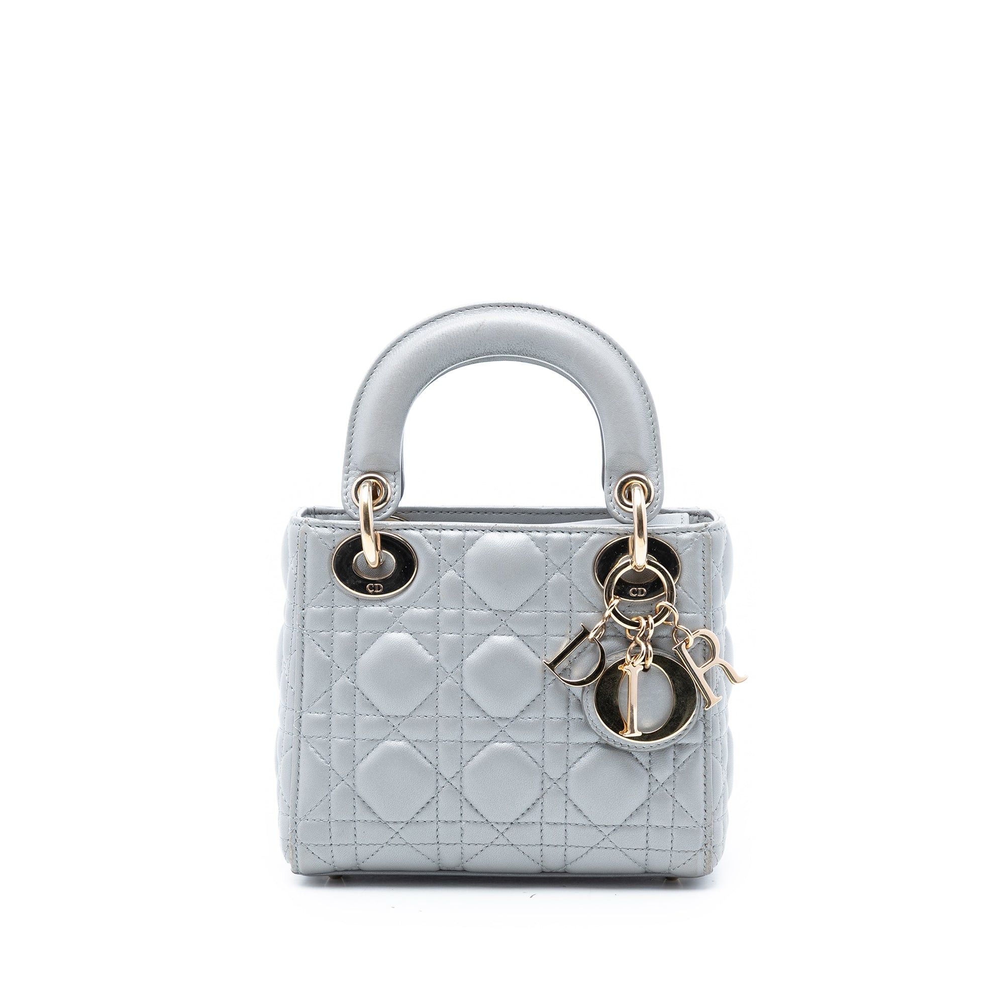 Dior Mini Metallic Lambskin Cannage Lady Dior Size ONE SIZE - 1 Thumbnail