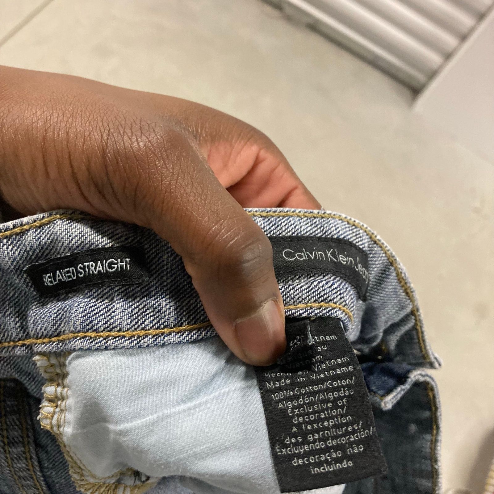 Calvin Klein × Vintage Y2K relaxed Calvin Klein patchwork Jeans 33x29 Size US 33 - 5 Thumbnail