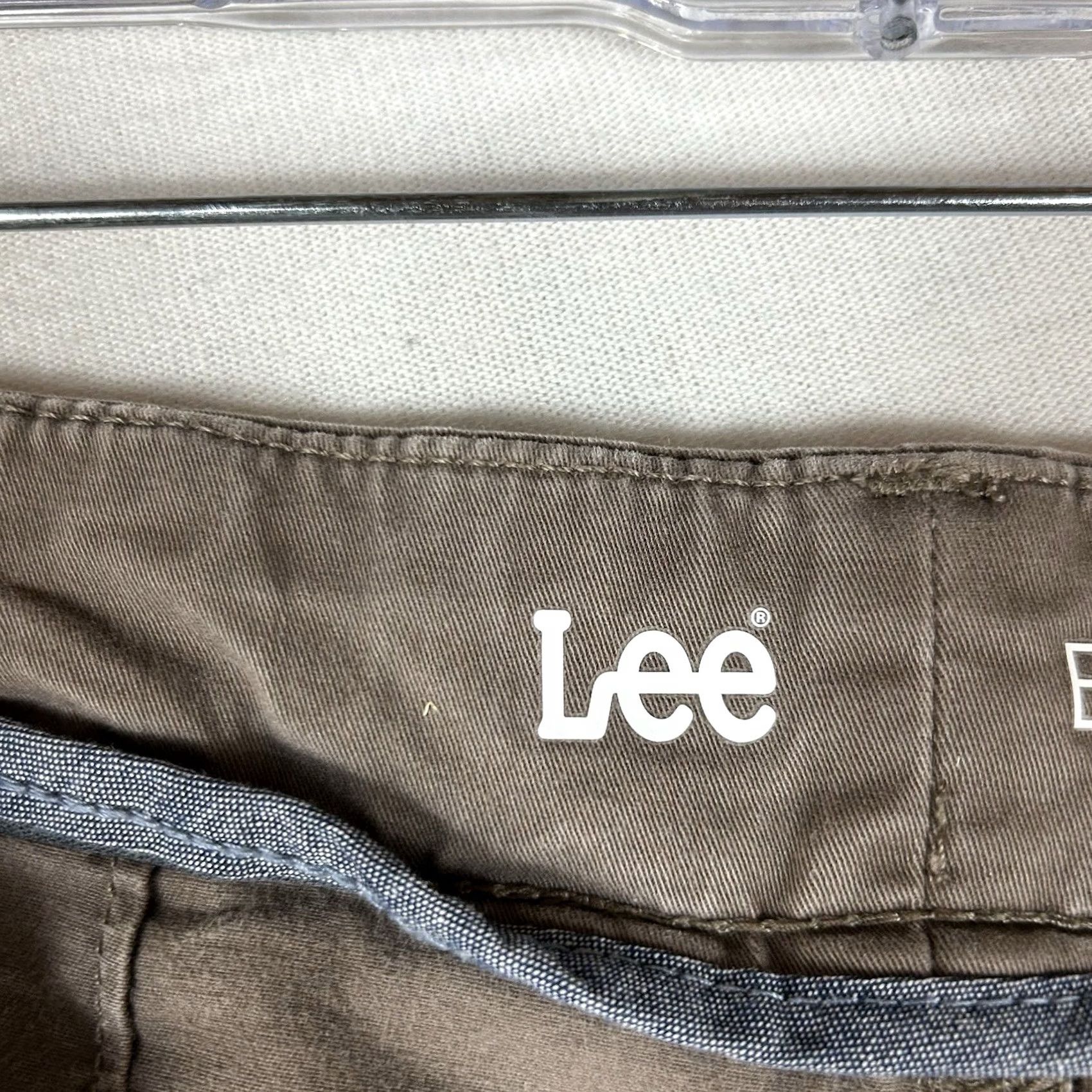 Lee Lee Pants Womens 6 Brown Essential Chino Trouser Short Mid Rise Straight Leg Stretch Size 28" / US 6 / IT 42 - 5 Thumbnail