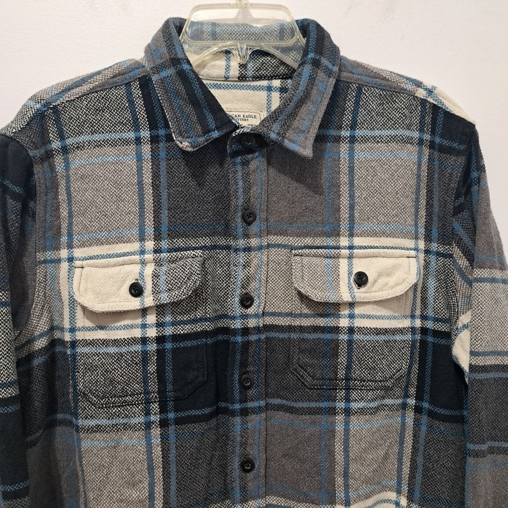 American Eagle Outfitters American Eagle Outfitters Button Front Plaid Shacket Large Size L / US 10 / IT 46 - 6 Thumbnail