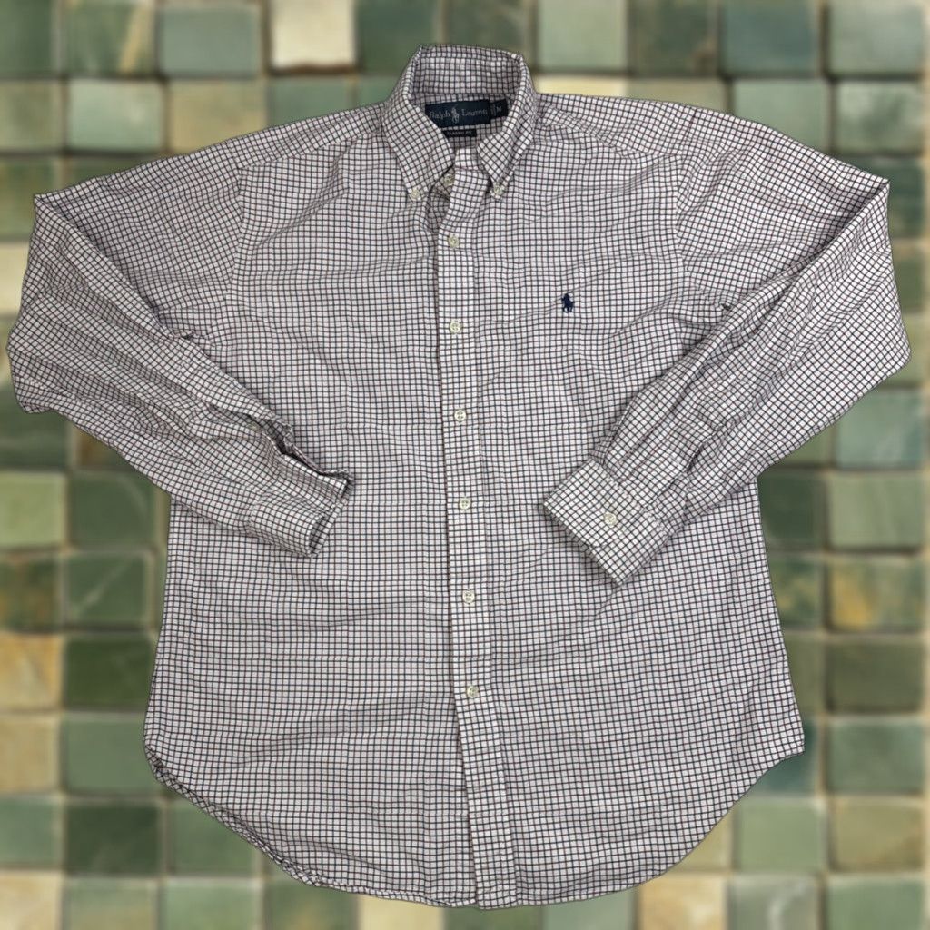 Ralph Lauren Ralph Lauren Button-Up Men’s Medium Blue Checked Long Sleeve Shirt Size US M / EU 48-50 / 2 - 1 Thumbnail