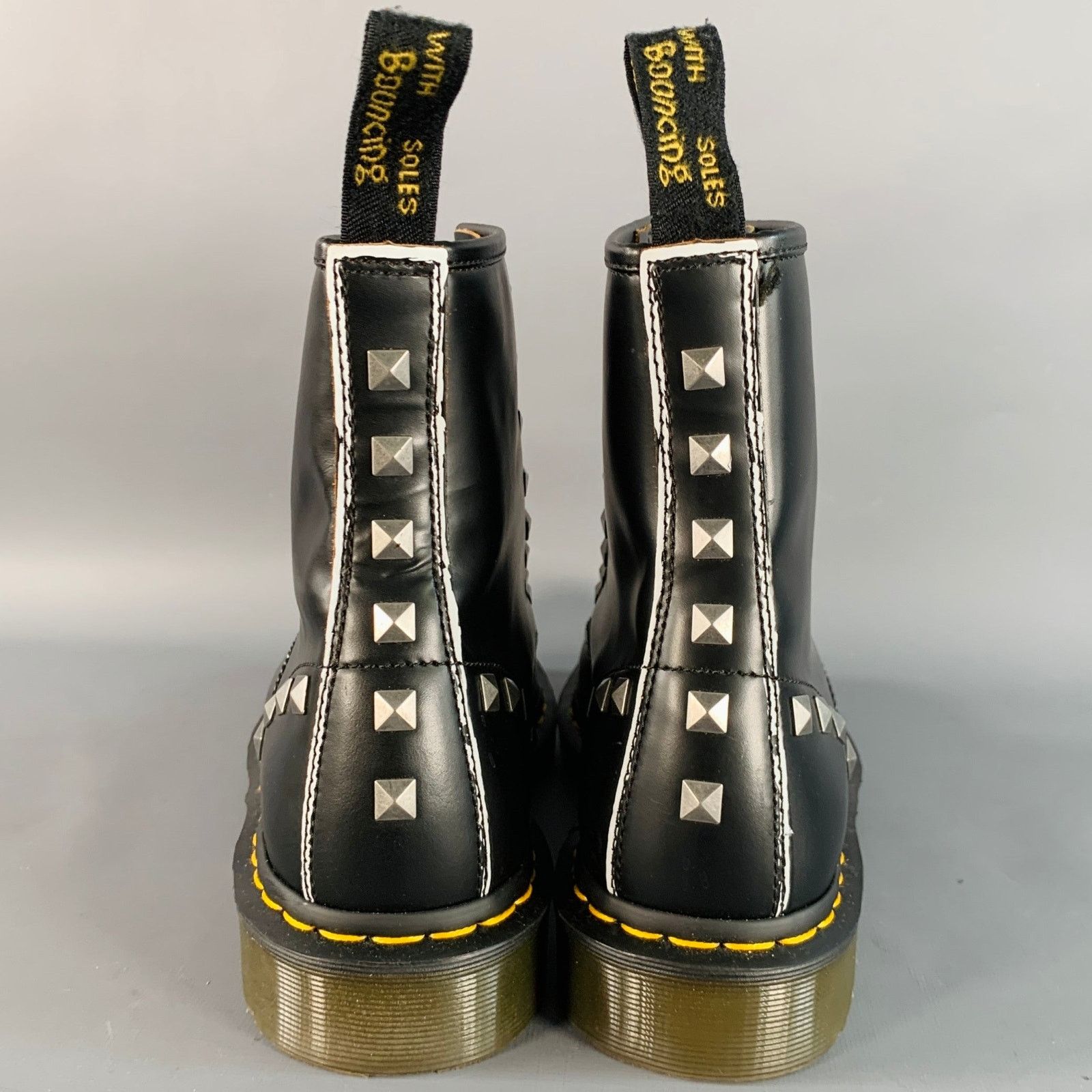 Dr. Martens Size 11 1460 Stud Black Leather Studded Lace-Up Ankle Boots Size US 11 / EU 44 - 3 Thumbnail