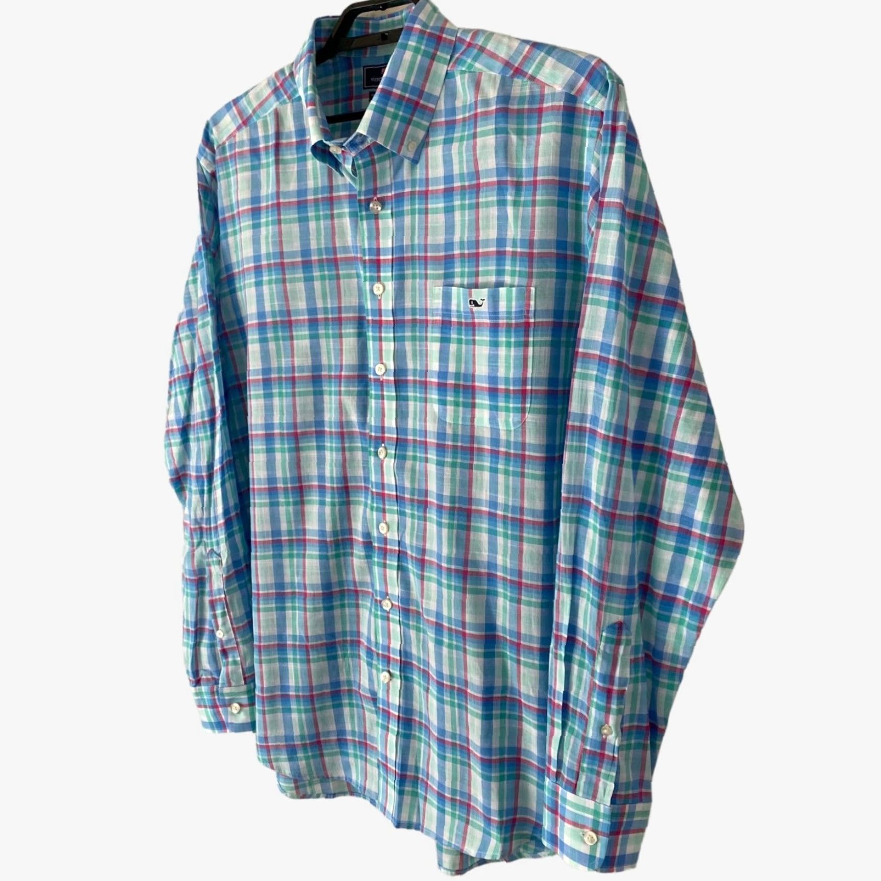 Vineyard Vines Vineyard Vines Tucker Shirt Slim Fit Blue Plaid Long-Sleeve Button-Down XL Men Size US XL / EU 56 / 4 - 2 Thumbnail