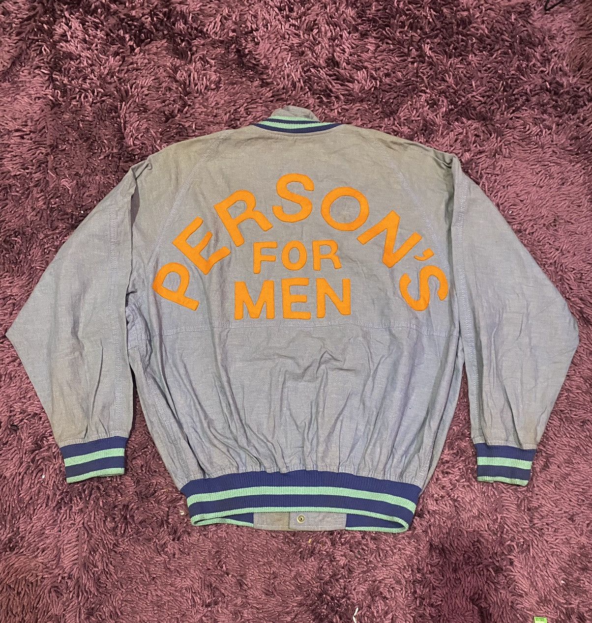 PERSON'S × Vintage Vintage Person's For Men Spellout Varsity Style Jacket Size US XXL / EU 58 / 5 - 4 Thumbnail
