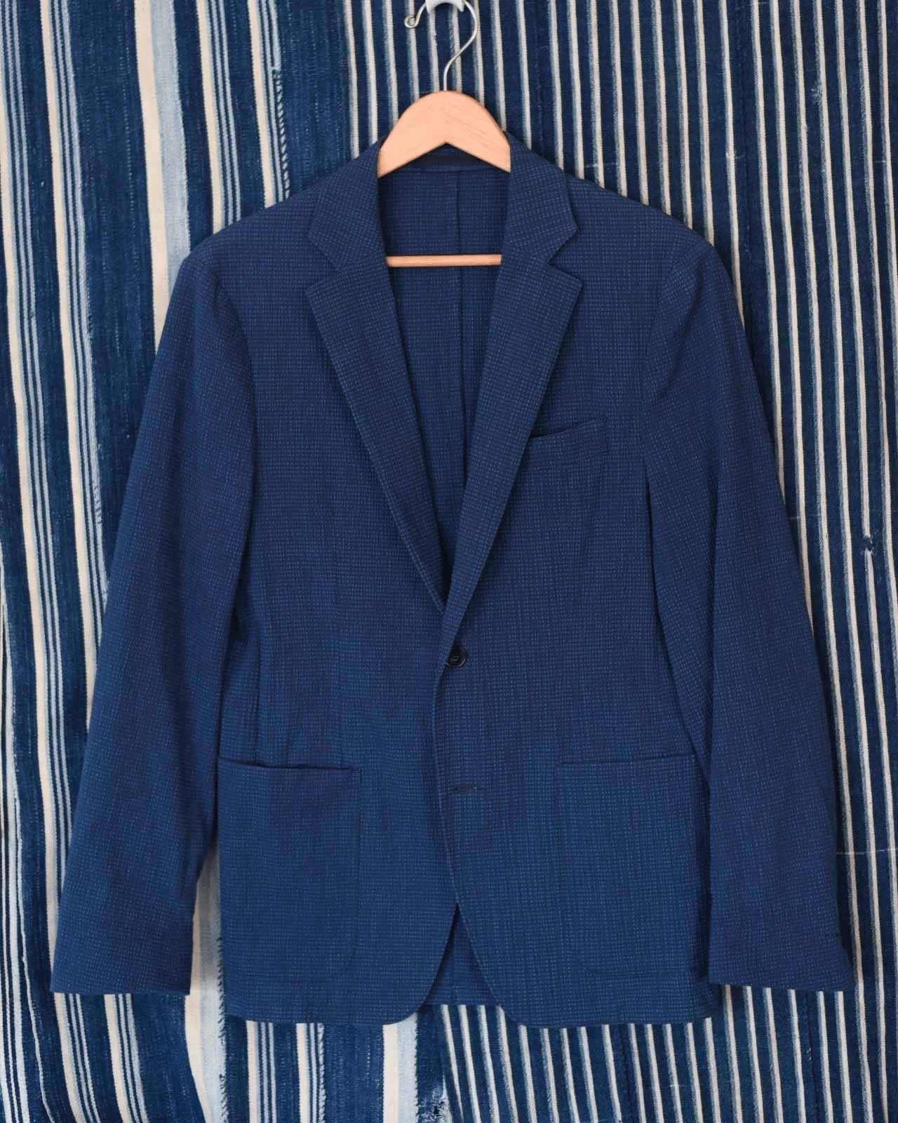 Officine Generale Officine Generale Seersucker Lightest Jacket Blazer Blue 36 Size US S / EU 44-46 / 1 - 3 Thumbnail