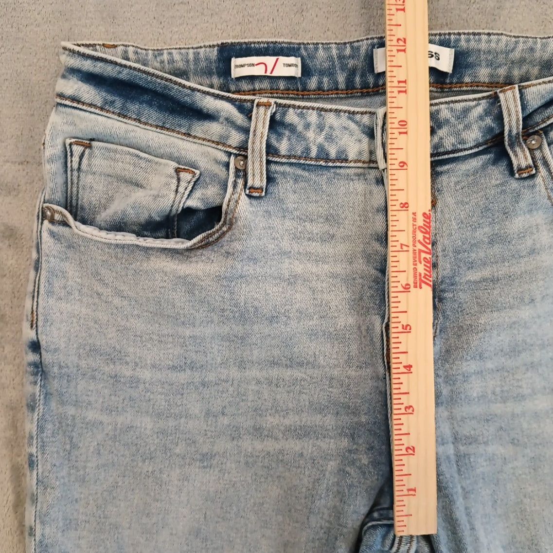 Vintage VIGOSS Thompson Tomboy Jeans Womens Size 32 Blue Light Wash Denim 33x28 Skinny Size 24" / US 00 / IT 34 - 4 Thumbnail