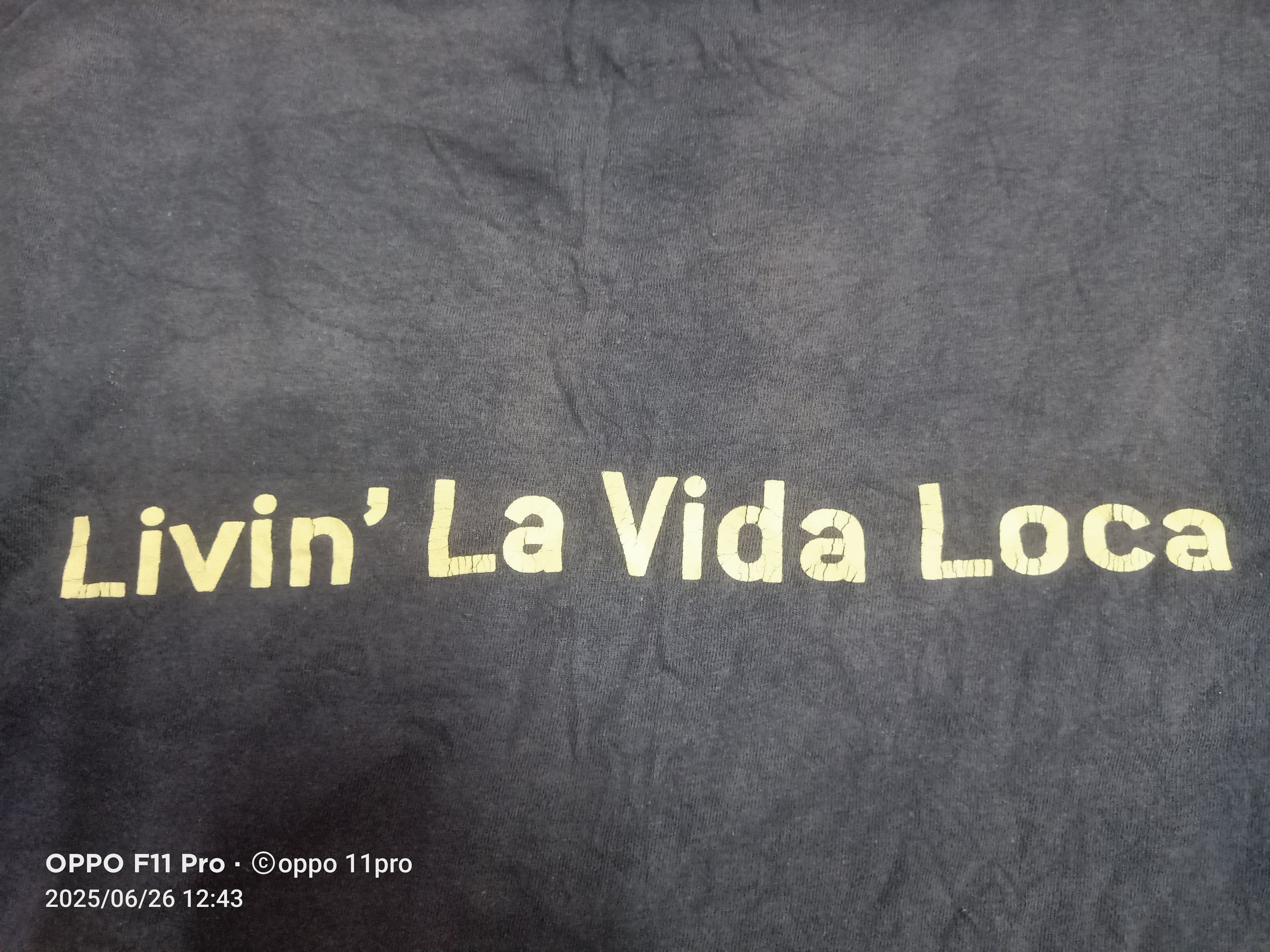 Band Tees × Vintage Vintage 80s Ricky Martin ' Livi'n LA Vida Loca 'Sun Faded Size US M / EU 48-50 / 2 - 10 Thumbnail