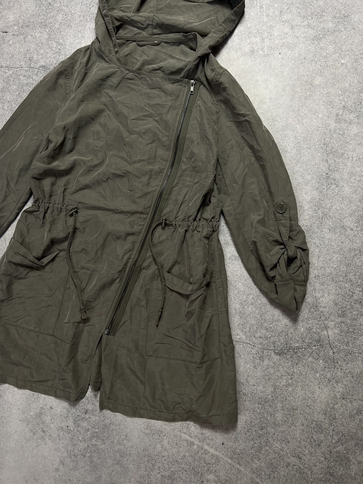 If Six Was Nine Vintage Rick Owens Style Japanese Asymmetrical Trench Size L / US 10 / IT 46 - 3 Thumbnail