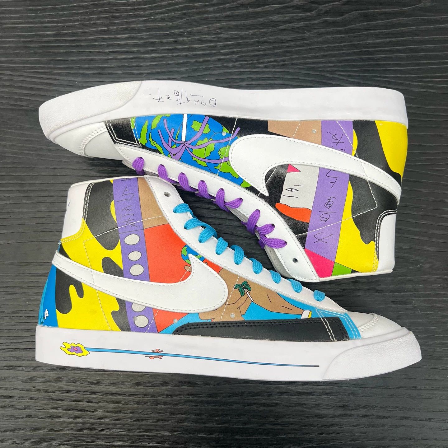 Diesel Black Gold Ruohan Wang x Blazer Graffiti (44.5) - New, No Box Size US 10.5 / EU 43-44 - 7 Thumbnail
