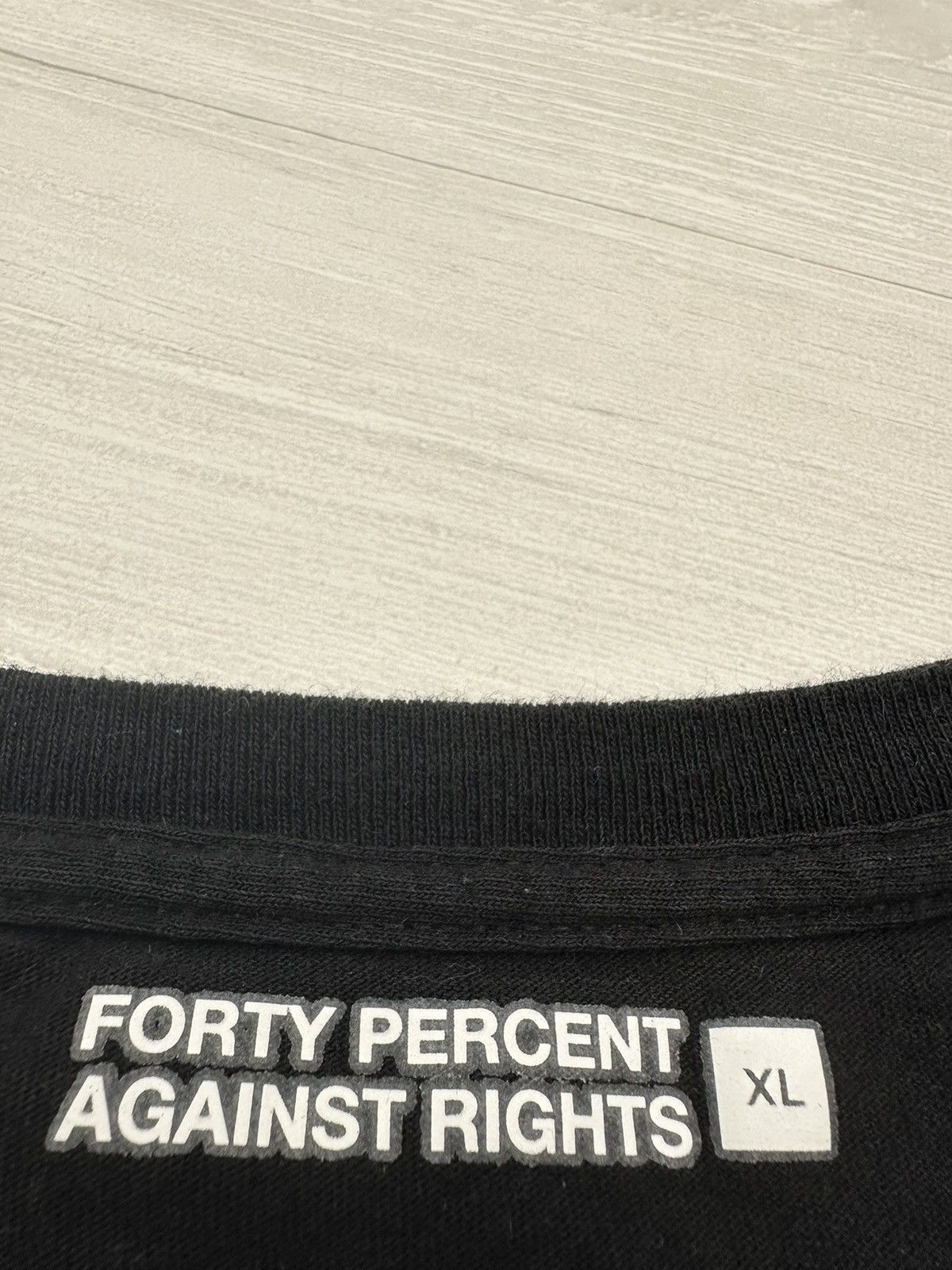 FPAR Forty Percent Against Rights FPAR Black Stock Logo Tee XL Size US XL / EU 56 / 4 - 4 Thumbnail