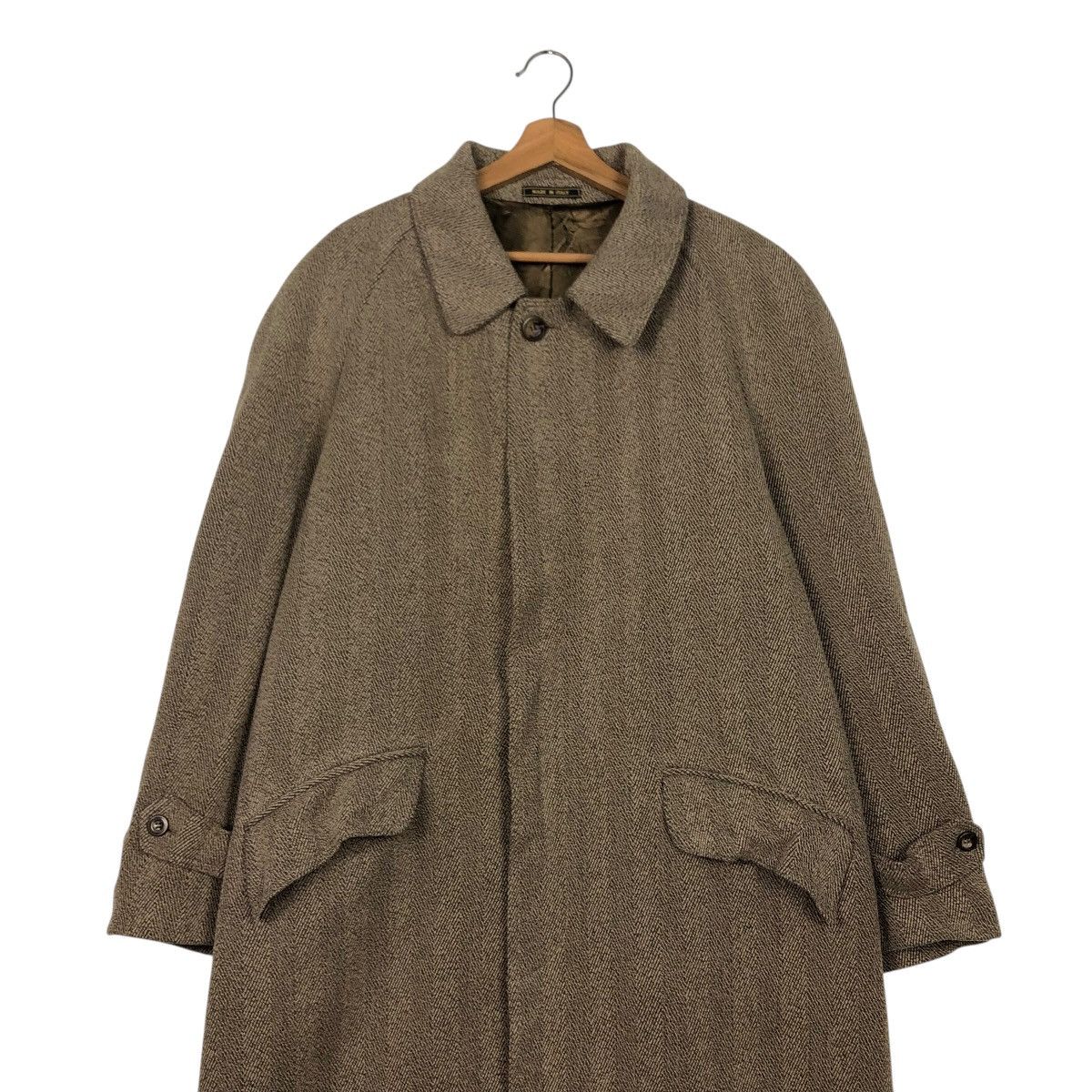 Vintage 🔥RICH BROWN LONG COATS WOOL HERRINGBONE MARTEN’S CASHMERE Size US M / EU 48-50 / 2 - 4 Thumbnail