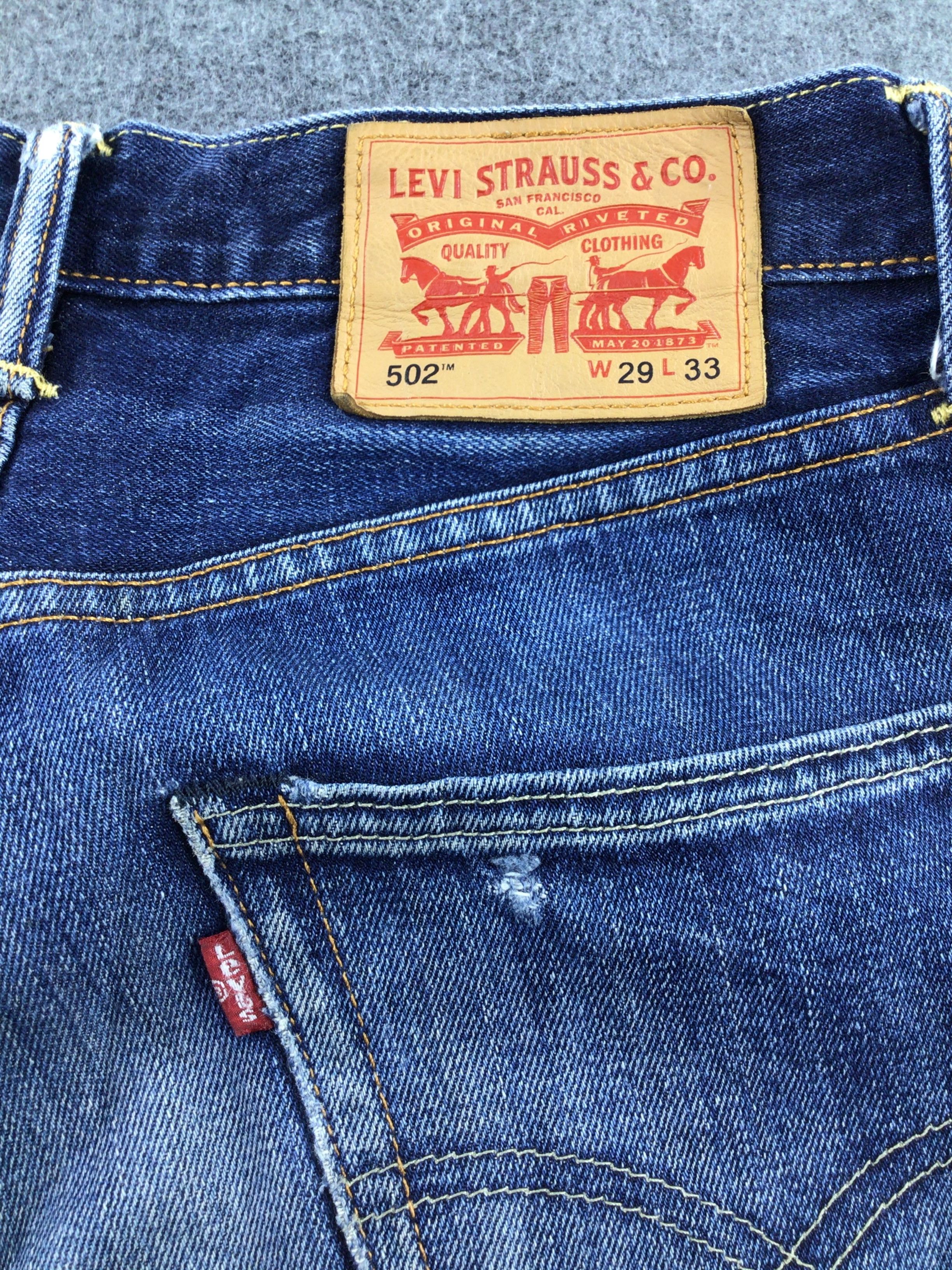 Levi's Vintage Distress Levis 502 Jeans-JM487 Size US 31 - 6 Thumbnail