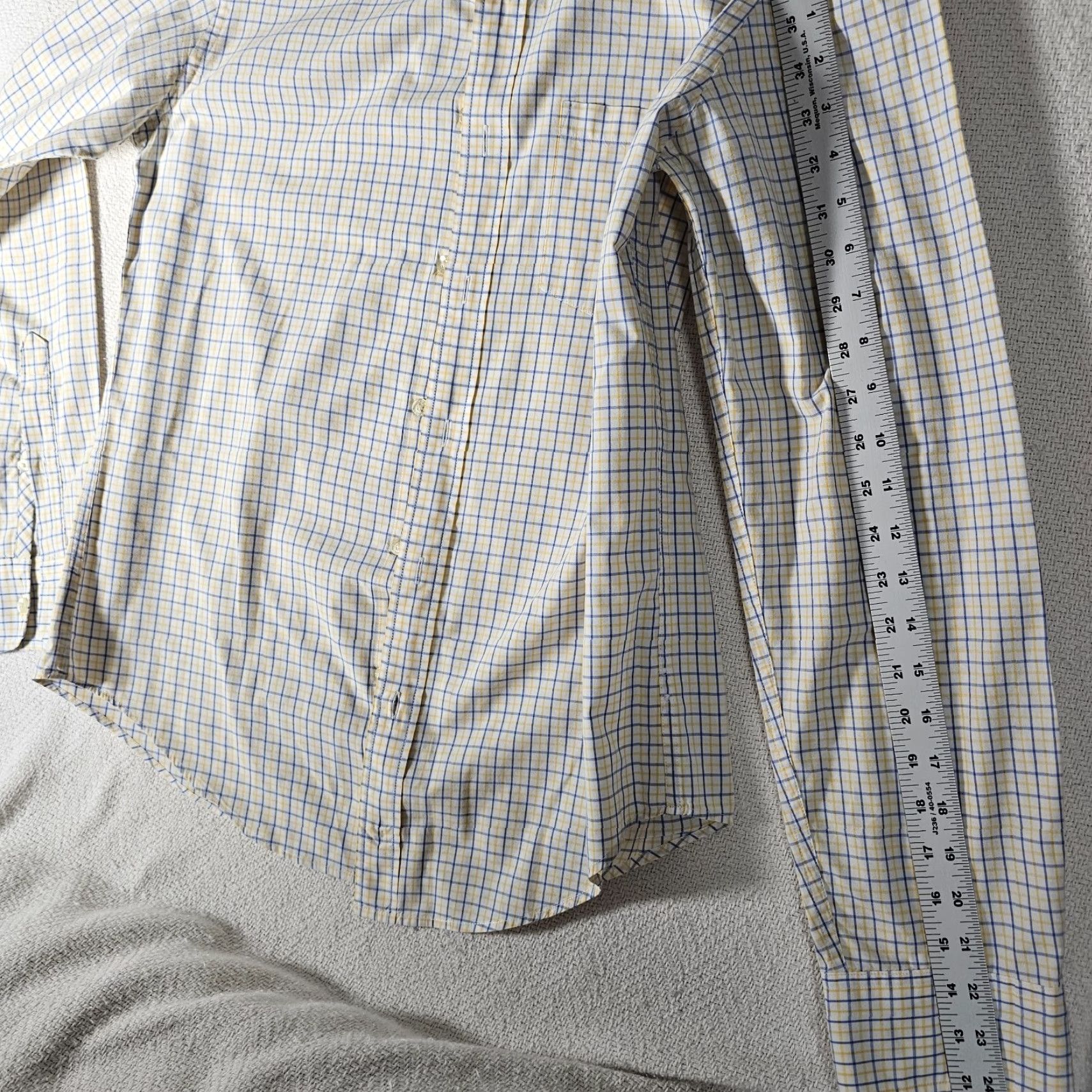 J.Crew J.CREW Shirt Men Medium White Plaid Long Sleeve Button-Down Preppy Office Casual Workwear Size US M / EU 48-50 / 2 - 6 Thumbnail