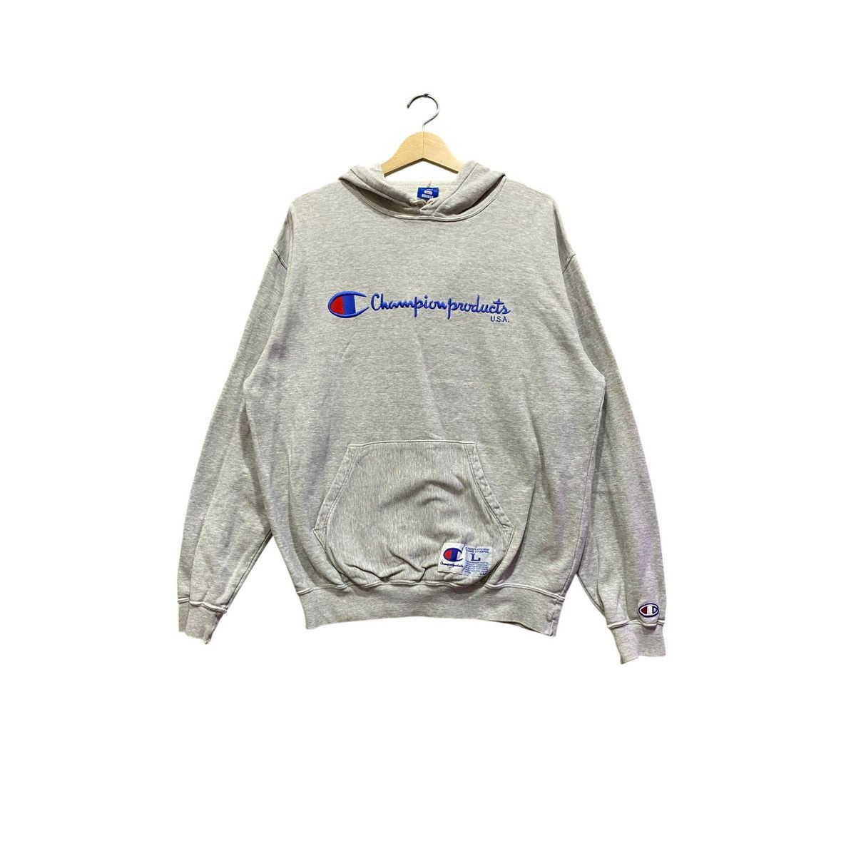 Champion Vintage Champion Hoodies Spellout Logo Streetwear Size US L / EU 52-54 / 3 - 1 Thumbnail