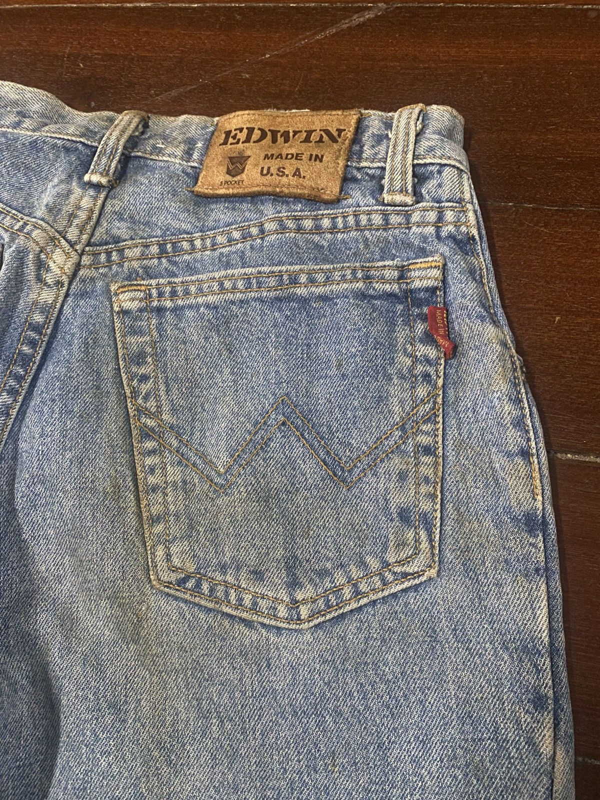Edwin Vintage 80s Edwin made in USA Western baggy cropped Jeans Size US 27 - 13 Thumbnail