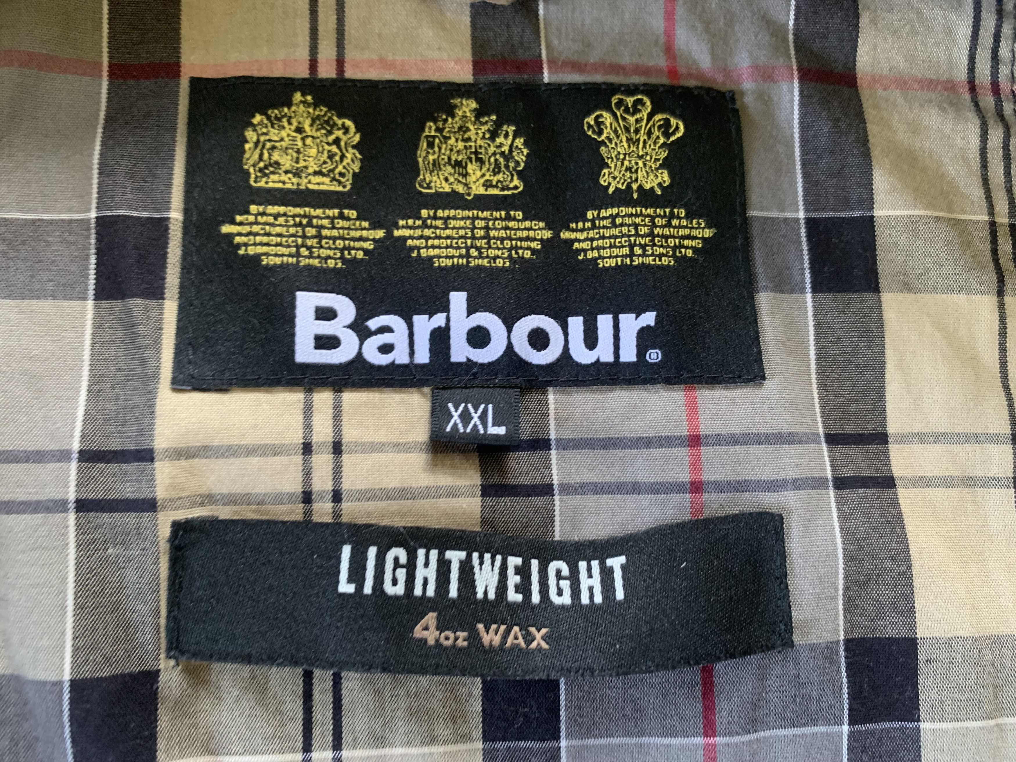 Barbour × Vintage Vintage Barbour Waxed Bomber Jacket Lightweight Royston Size US XXL / EU 58 / 5 - 5 Thumbnail