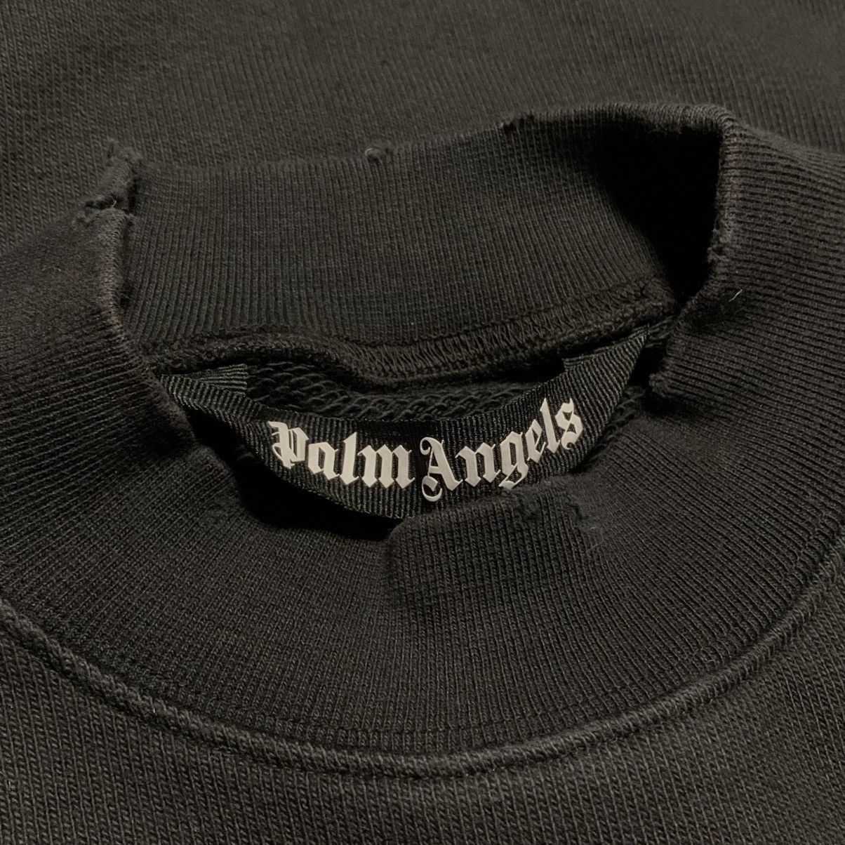 Palm Angels Palm Angels Medium Flame Logo Distressed Black Sweatshirt Size US M / EU 48-50 / 2 - 6 Thumbnail