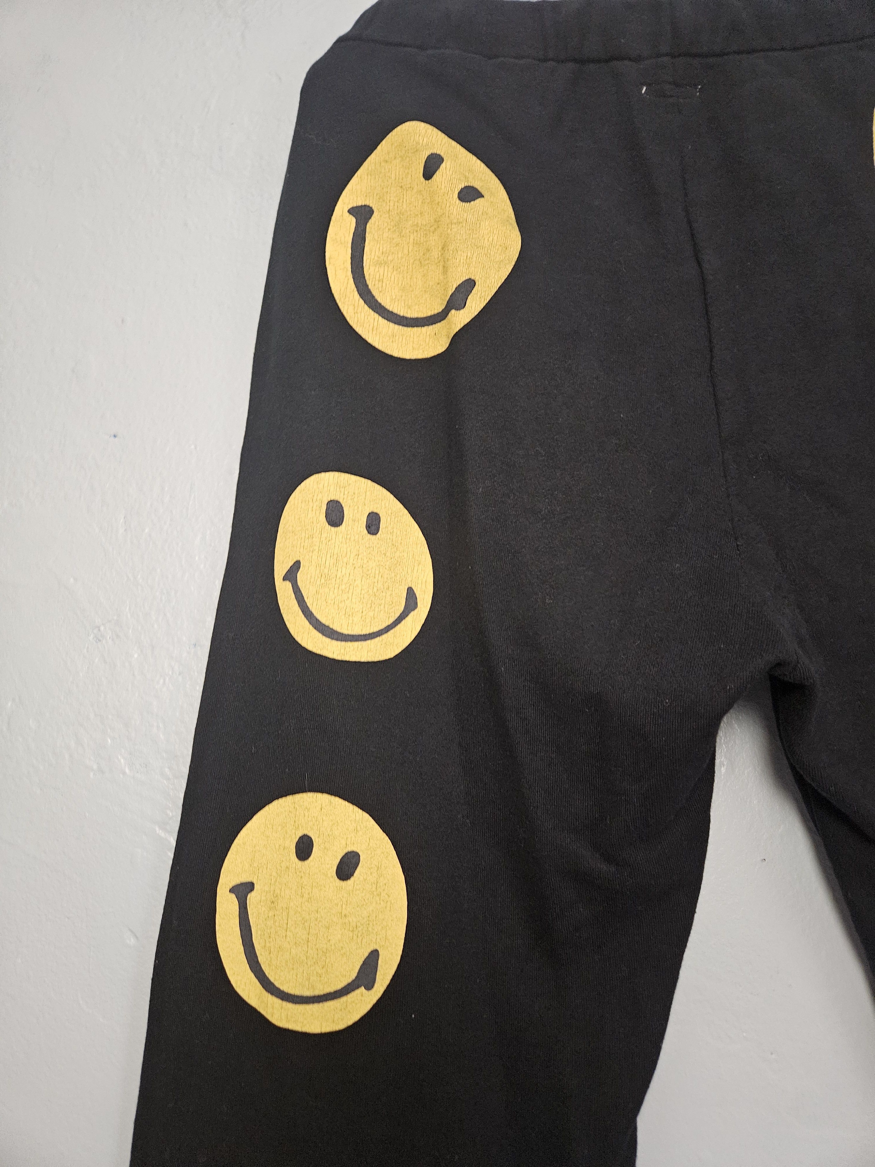 Kapital Smiley Print Black Sweatpants Size US 36 / EU 52 - 3 Thumbnail
