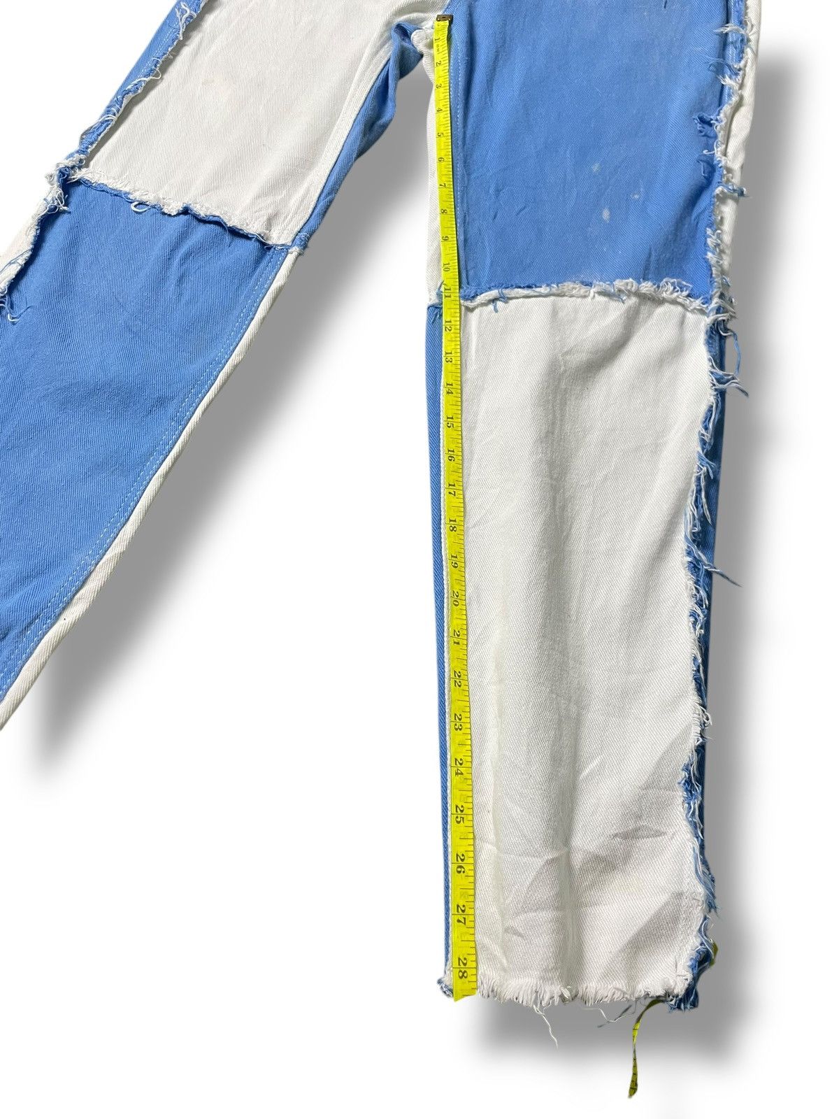 Designer × Shein SHEIN Brand Patchwork Straight Cut Jeans (87) Size US 27 - 8 Thumbnail