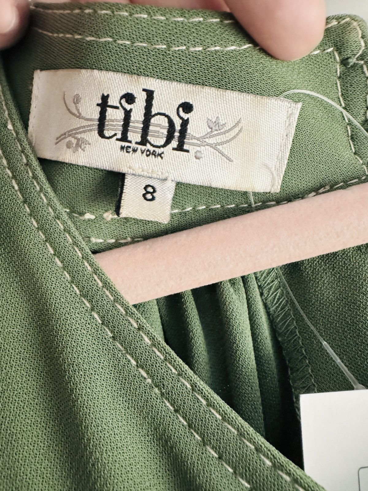 Tibi Retail $495 Tibi green sleeveless midi dress with tie Size M / US 6-8 / IT 42-44 - 10 Thumbnail