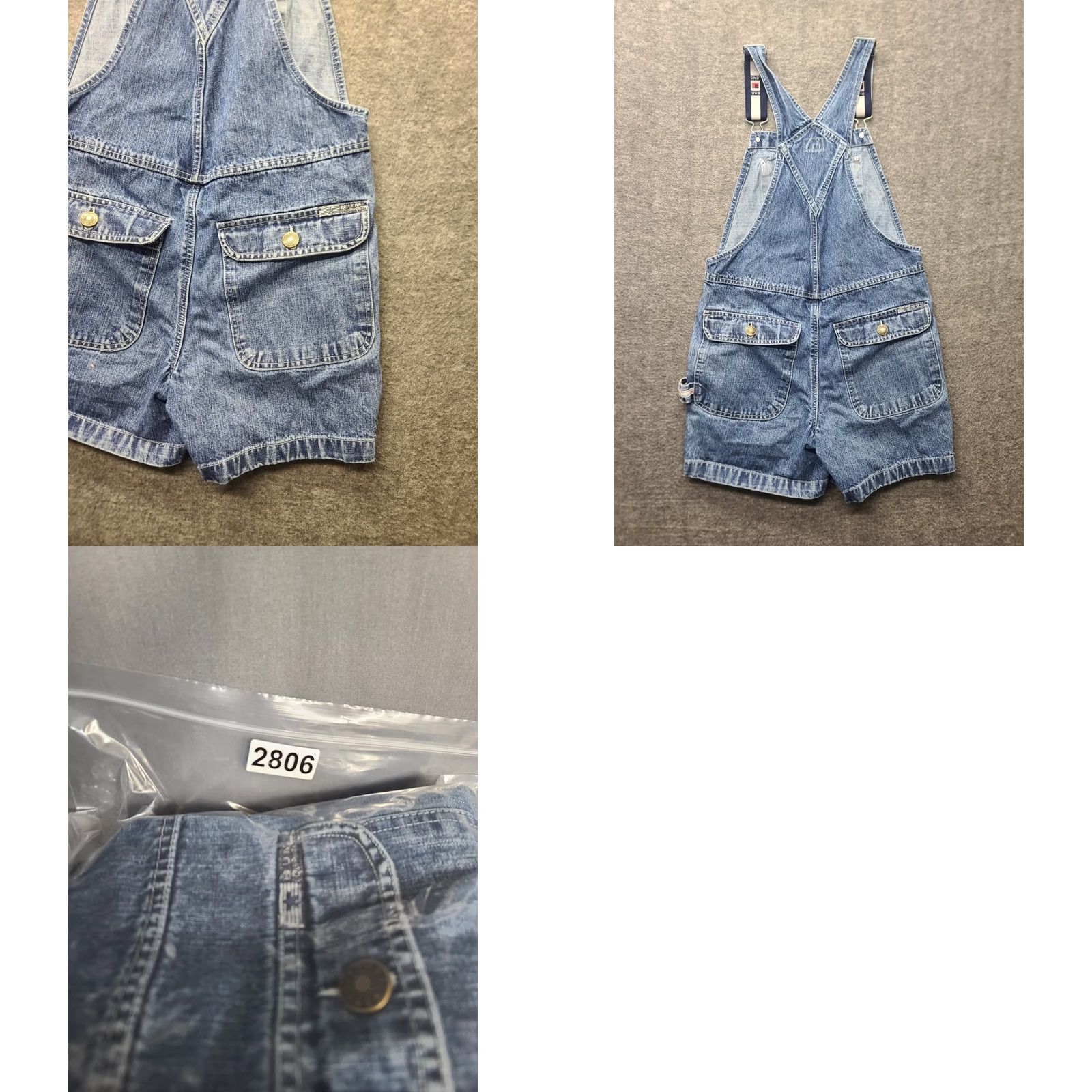 Vintage VINTAGE Bum Equipment Shortalls Womens S Denim Overalls 90s Y2K Relaxed Fit 5-Pocket Blue 30 in Waist Womens Size 28" / US 6 / IT 42 - 9 Thumbnail