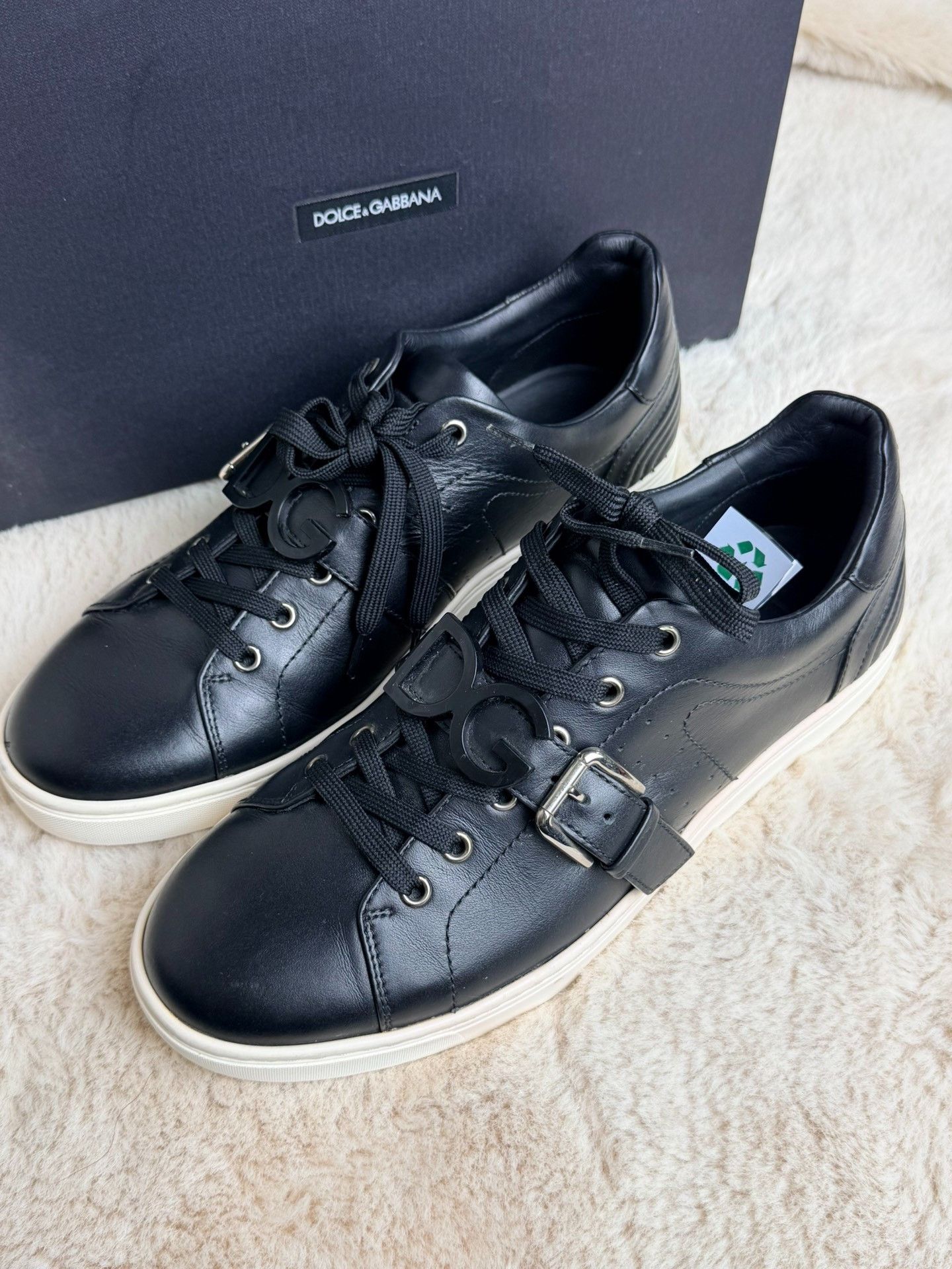 Dolce & Gabbana Dolce & Gabbana Retro Black Lowtop Sneakers 9 Men Size US 9 / EU 42 - 1 Thumbnail
