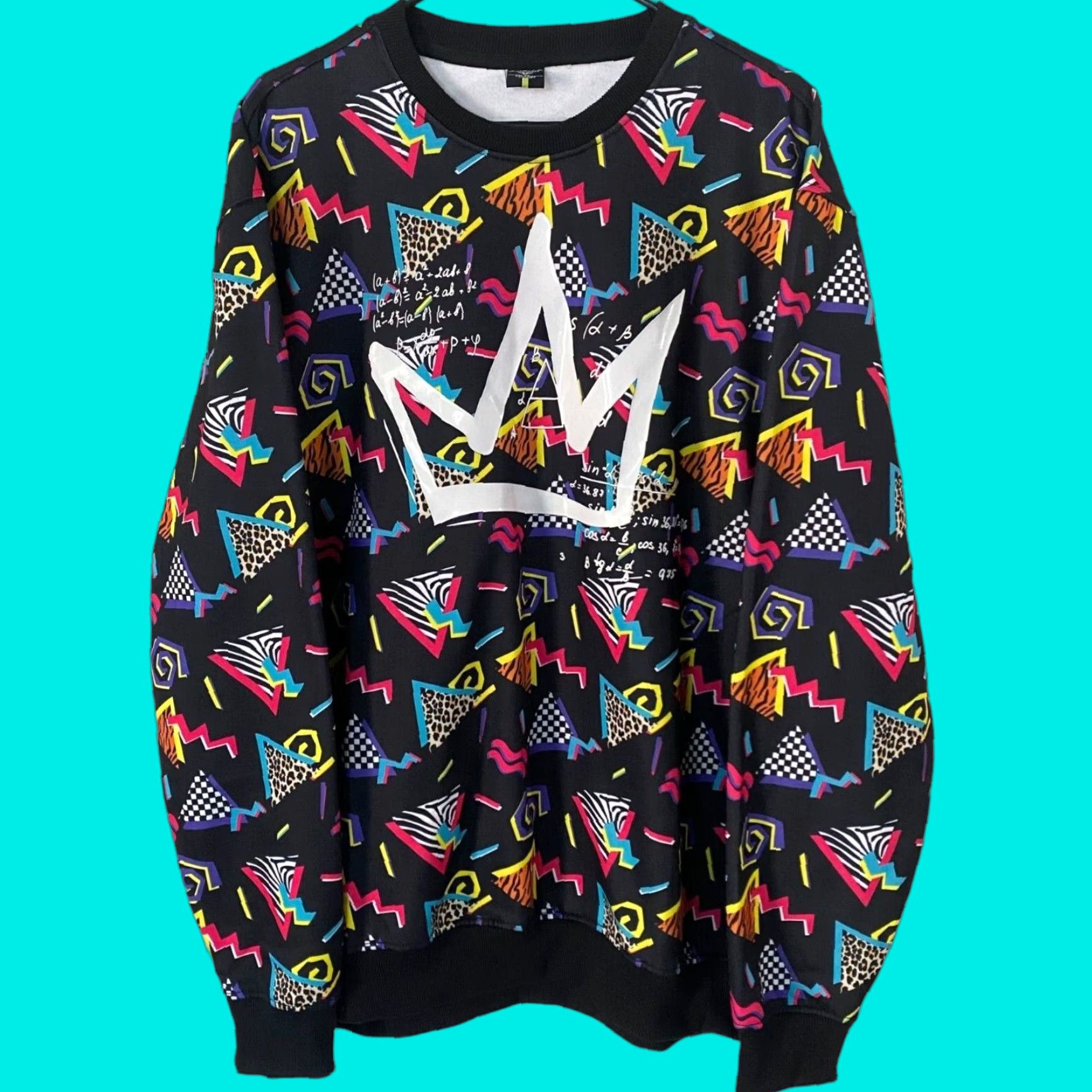 Vintage VINTAGE Screenshot Crewneck Sweatshirt Men 2XL Black Graphic Print Hip Hop Streetwear Long Sleeve Size US XXL / EU 58 / 5 - 1 Thumbnail