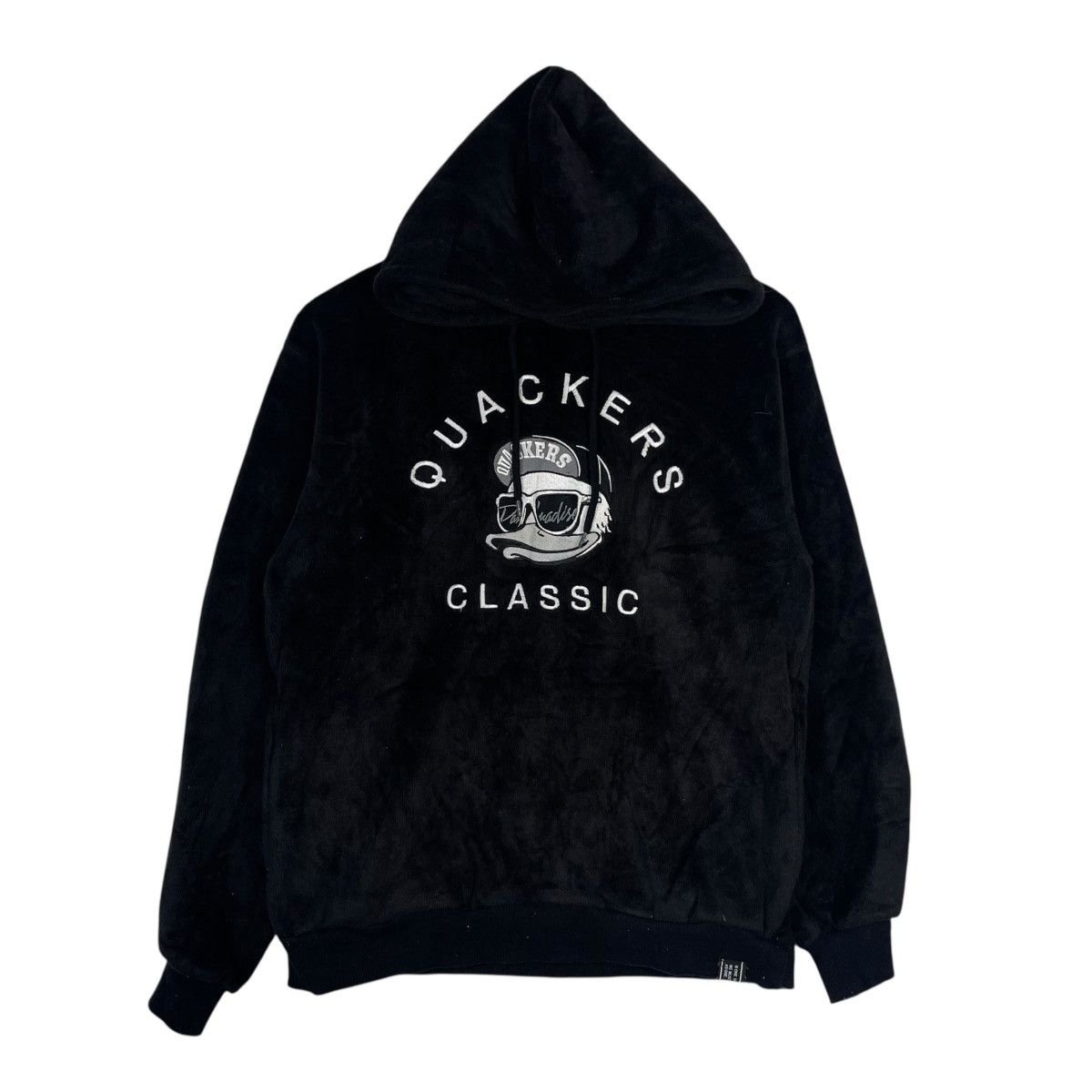 Vintage Vintage Duck Graphic Velour Hoodie Y2K Streetwear Size US M / EU 48-50 / 2 - 1 Thumbnail